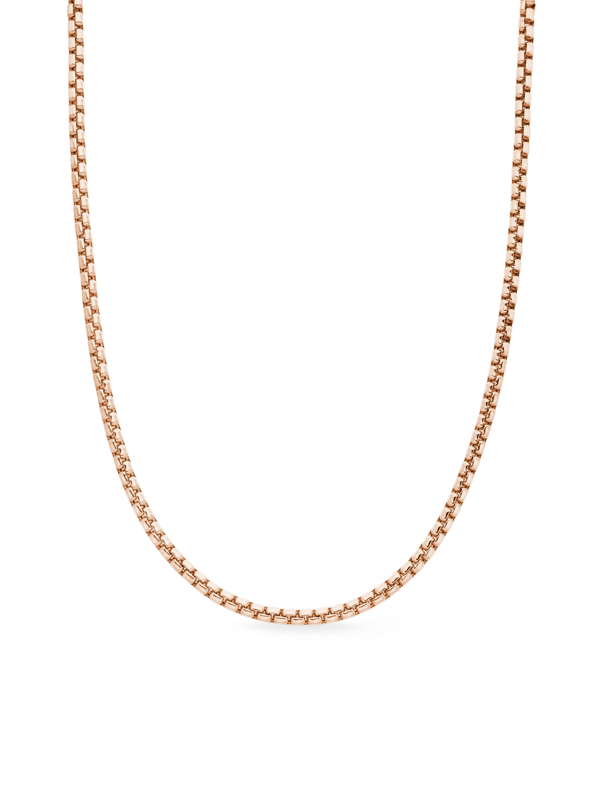 David Yurman Men's Medium Box Chain Necklace in 18K Rose Gold - Rose Gold