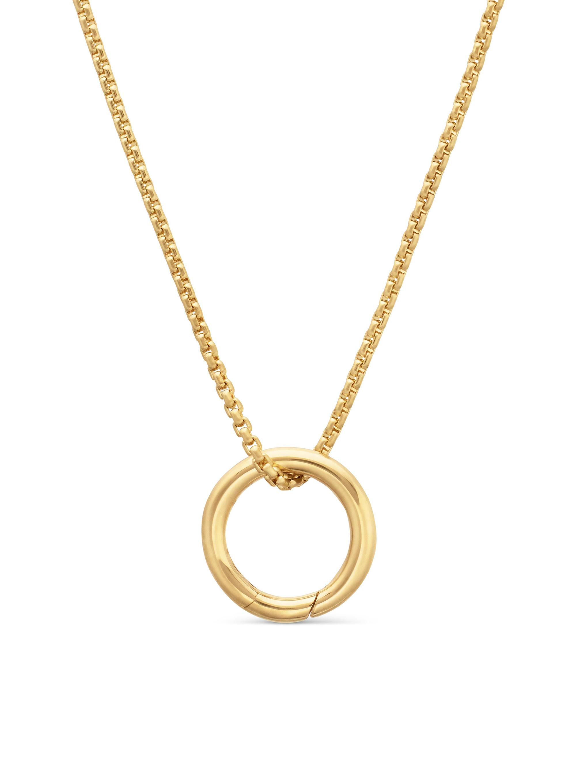 David Yurman Women's Smooth Amulet Holder in 18K Yellow Gold, 12.3mm - Gold