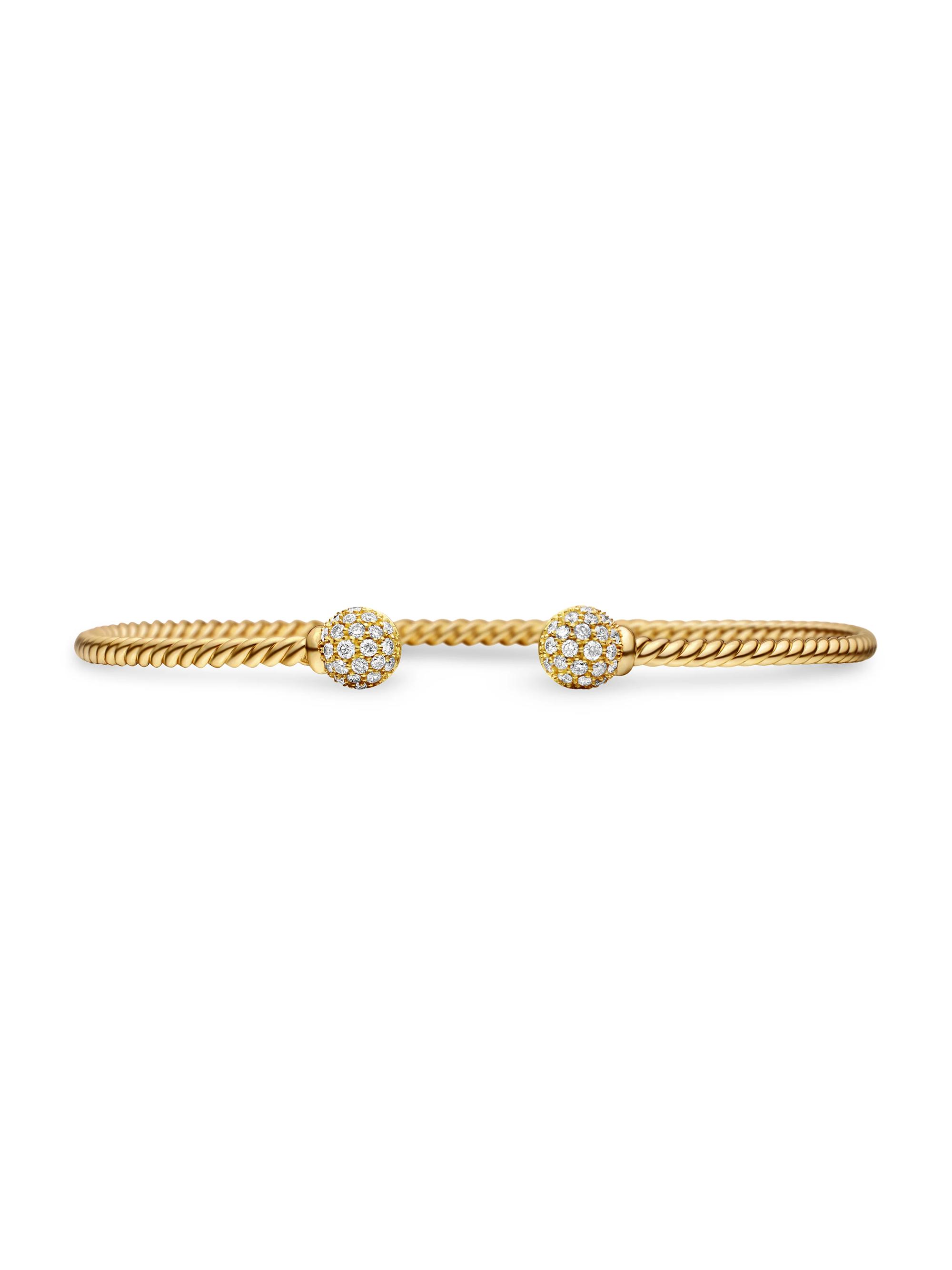 David Yurman Women's Solari Cablespira Bracelet in 18K Yellow Gold - Yellow Gold