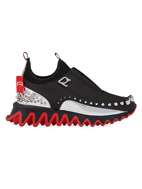 Christian Louboutin Black Spike Sock Slip On Platform Sneakers Size 36  Christian Louboutin