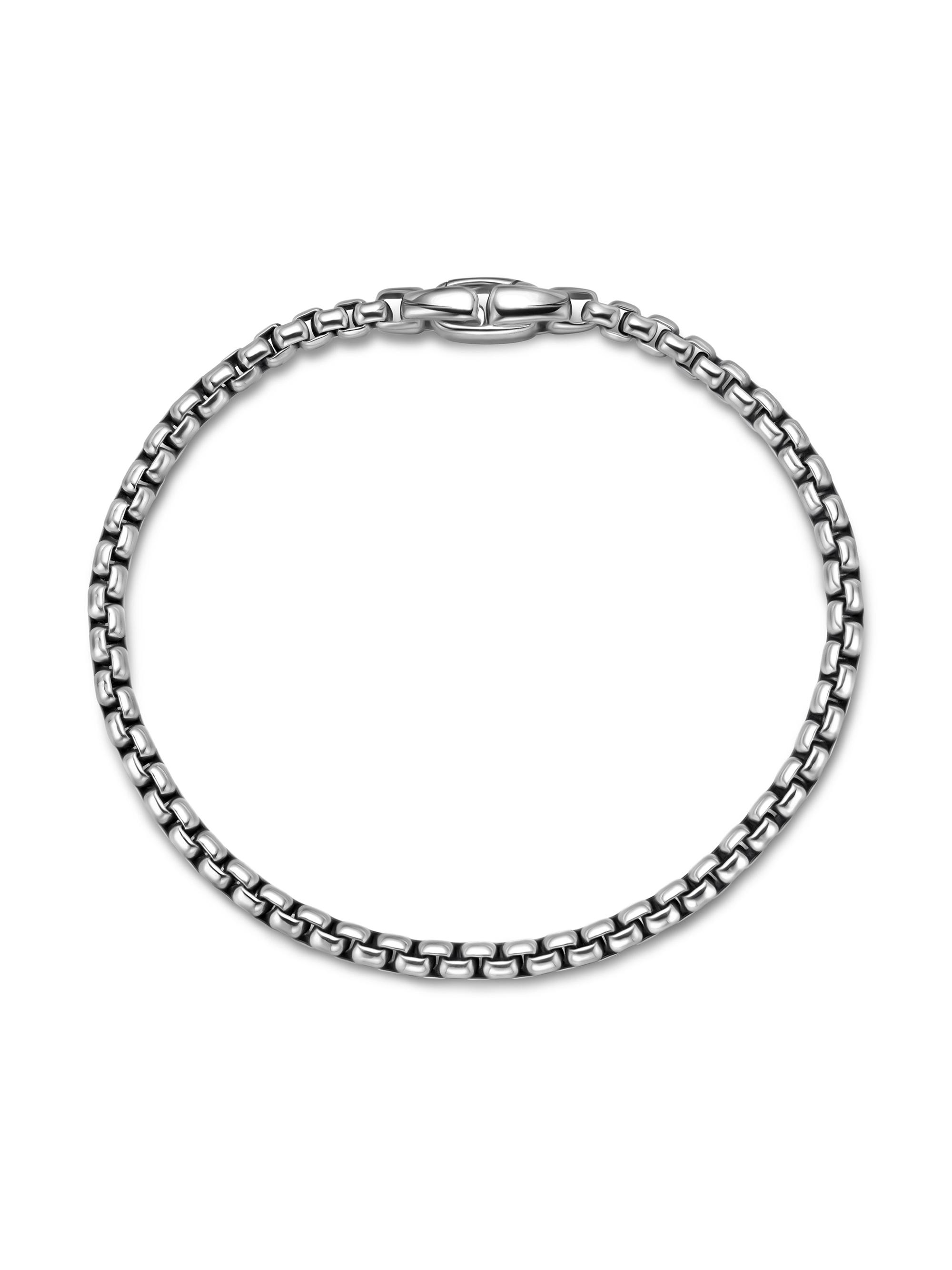 David Yurman Men's Box Chain Bracelet - Silver - detail view in Silver