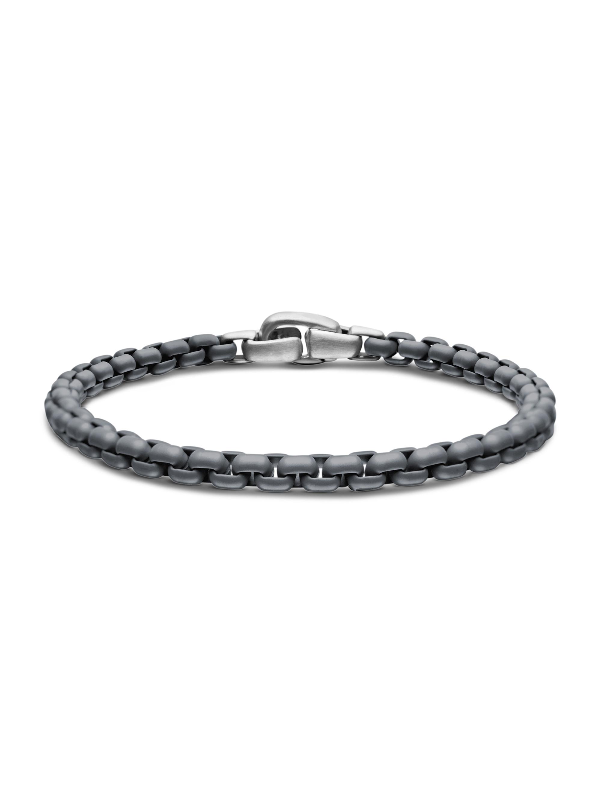 David Yurman Men's Box Chain Bracelet in Sterling Silver - Grey