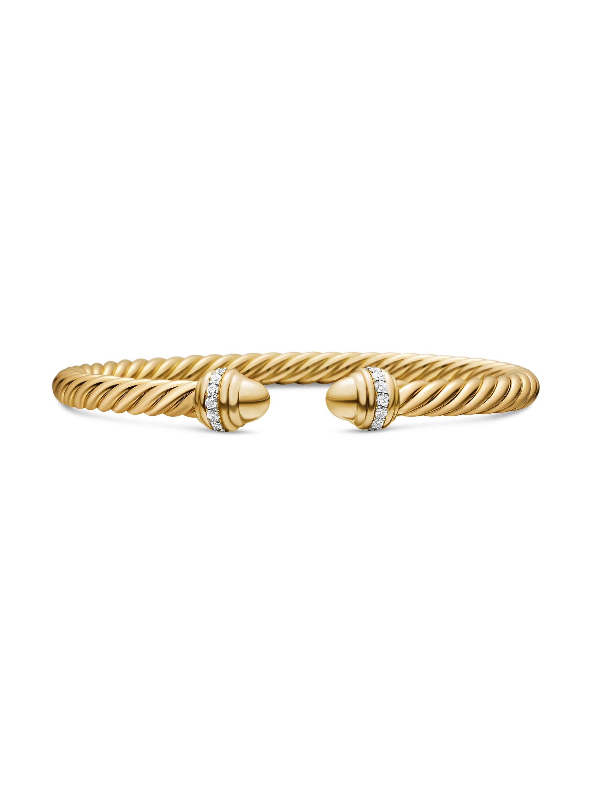 David Yurman Women's Classic Cablespira Bracelet in 18K Yellow Gold - Gold Dome