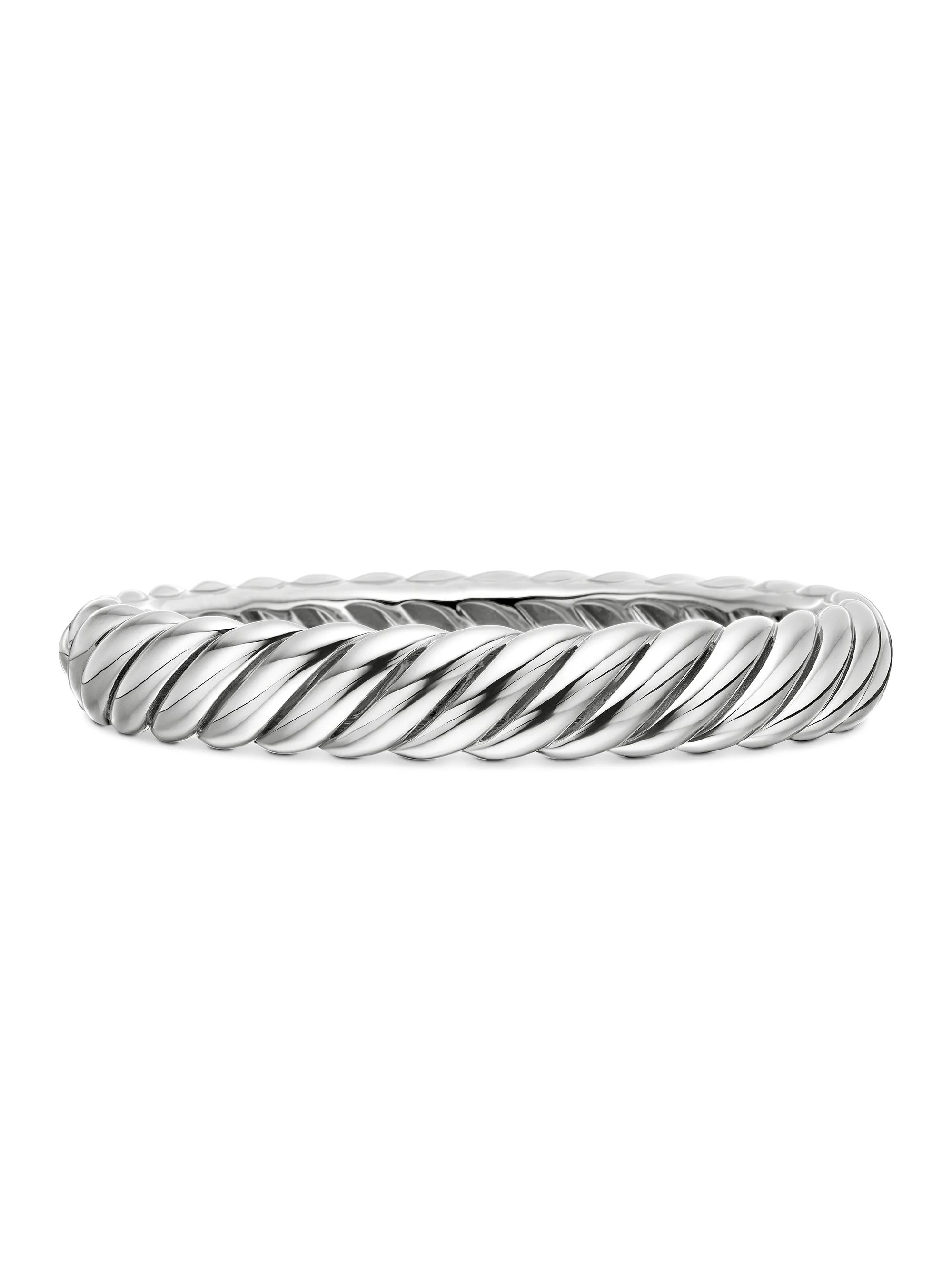 David Yurman Women's Sculpted Cable Bracelet in Sterling Silver, 10mm - Sterling Silver