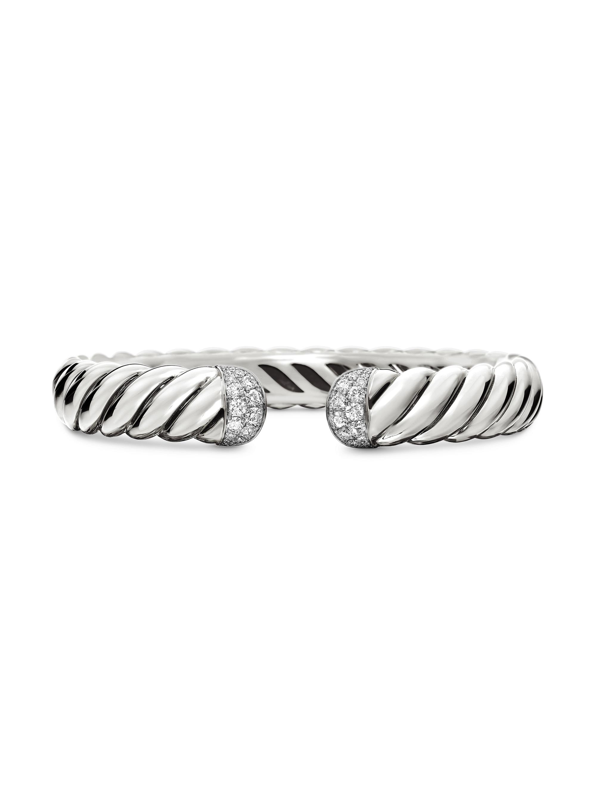David Yurman Women's Sculpted Cable Cuff Bracelet in Sterling Silver - Sterling Silver