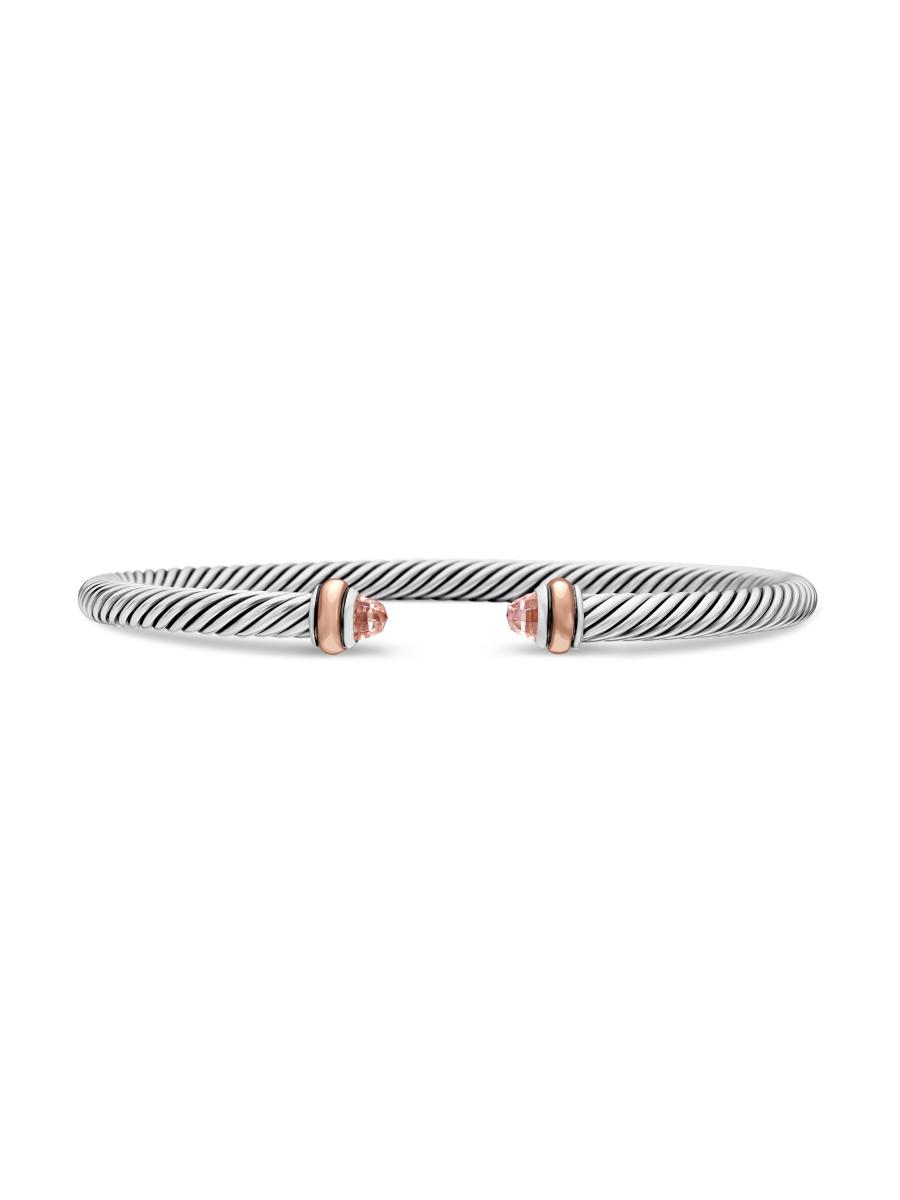 David Yurman Cable Classics Color Bracelet with Morganite and 18K