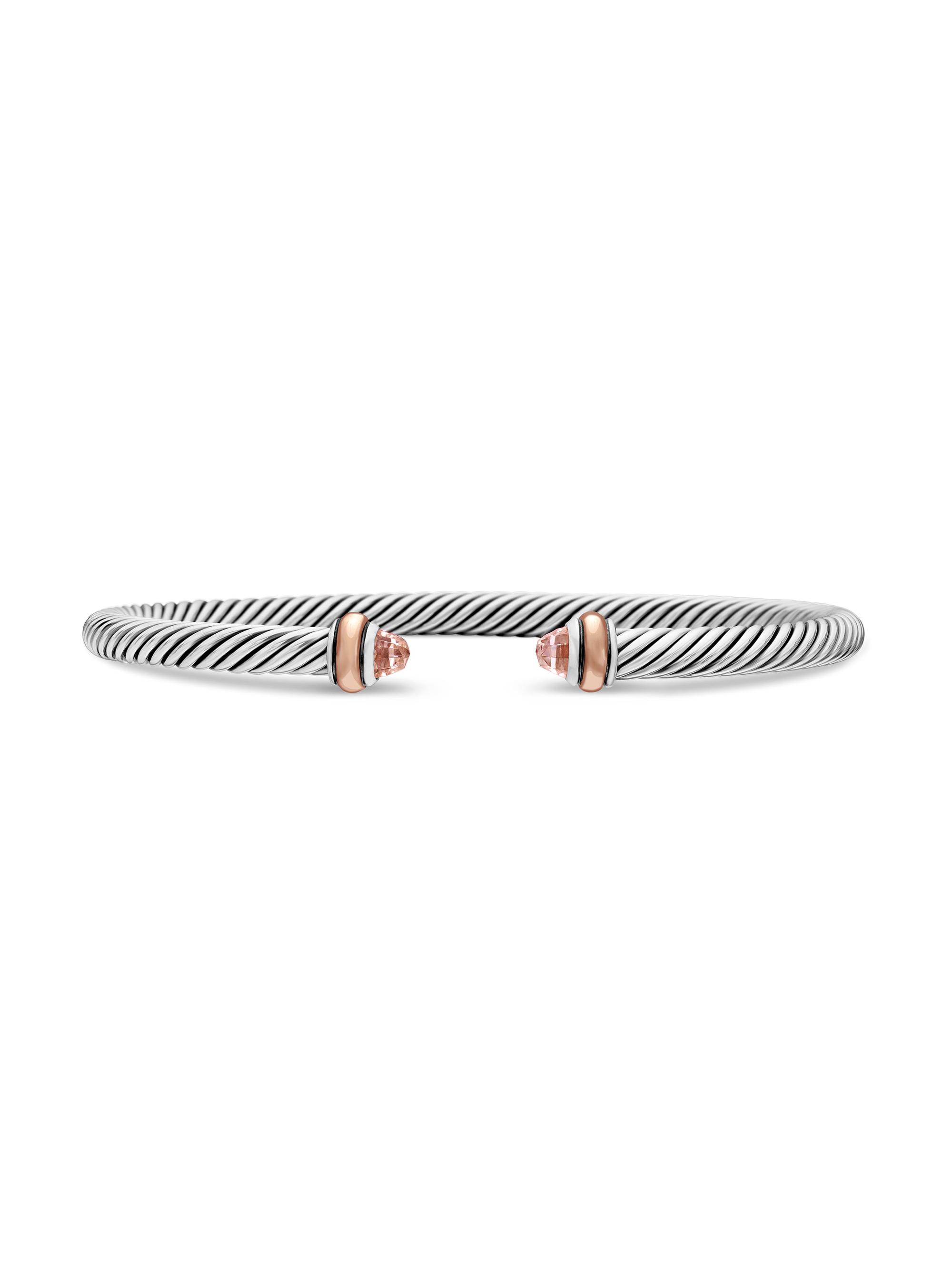 David Yurman Women's Cable Classics Color Bracelet with Morganite and 18K Rose Gold - Morganite