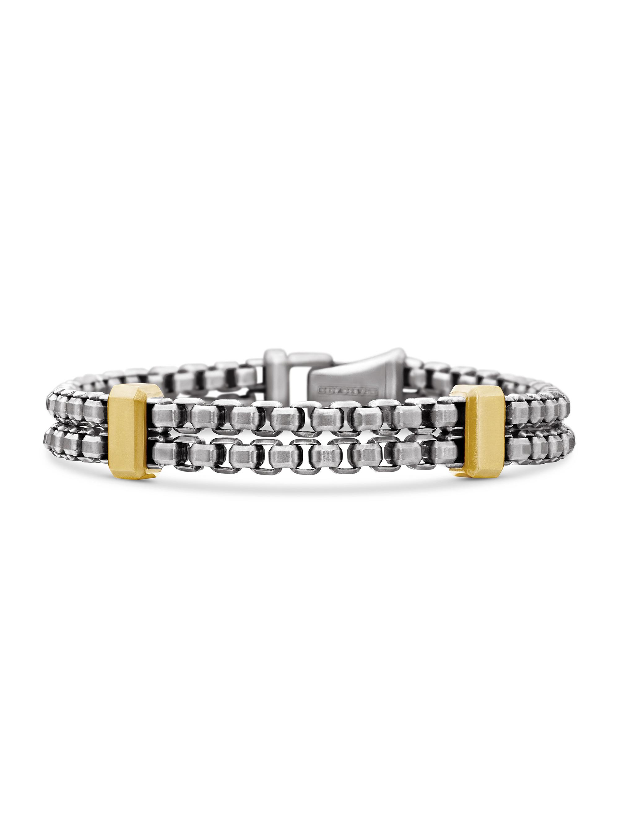 David Yurman Men's Double Box Chain Bracelet in Sterling Silver - Silver