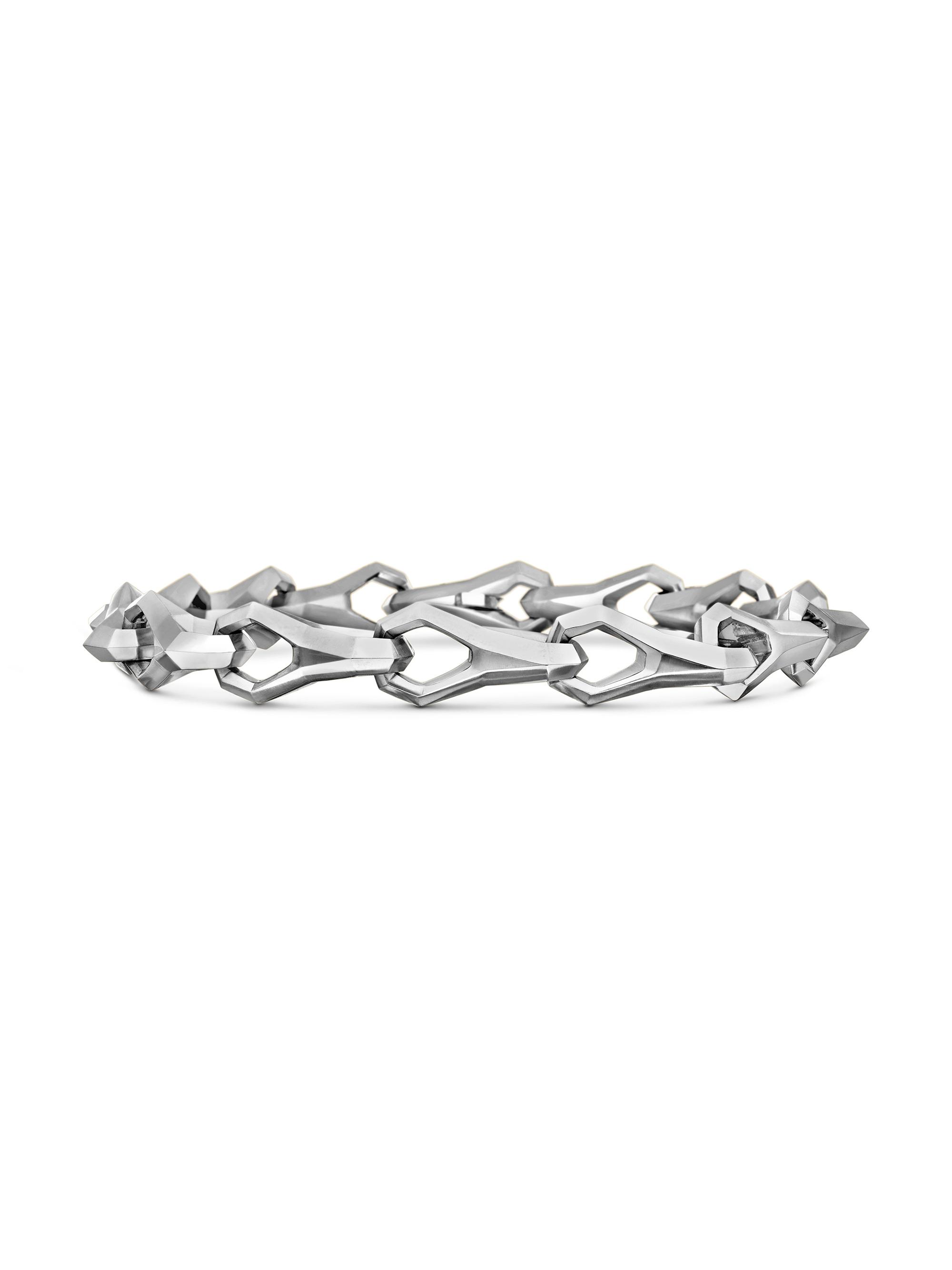 David Yurman Men's Faceted Link Bracelet in Sterling Silver, 9mm - Sterling Silver