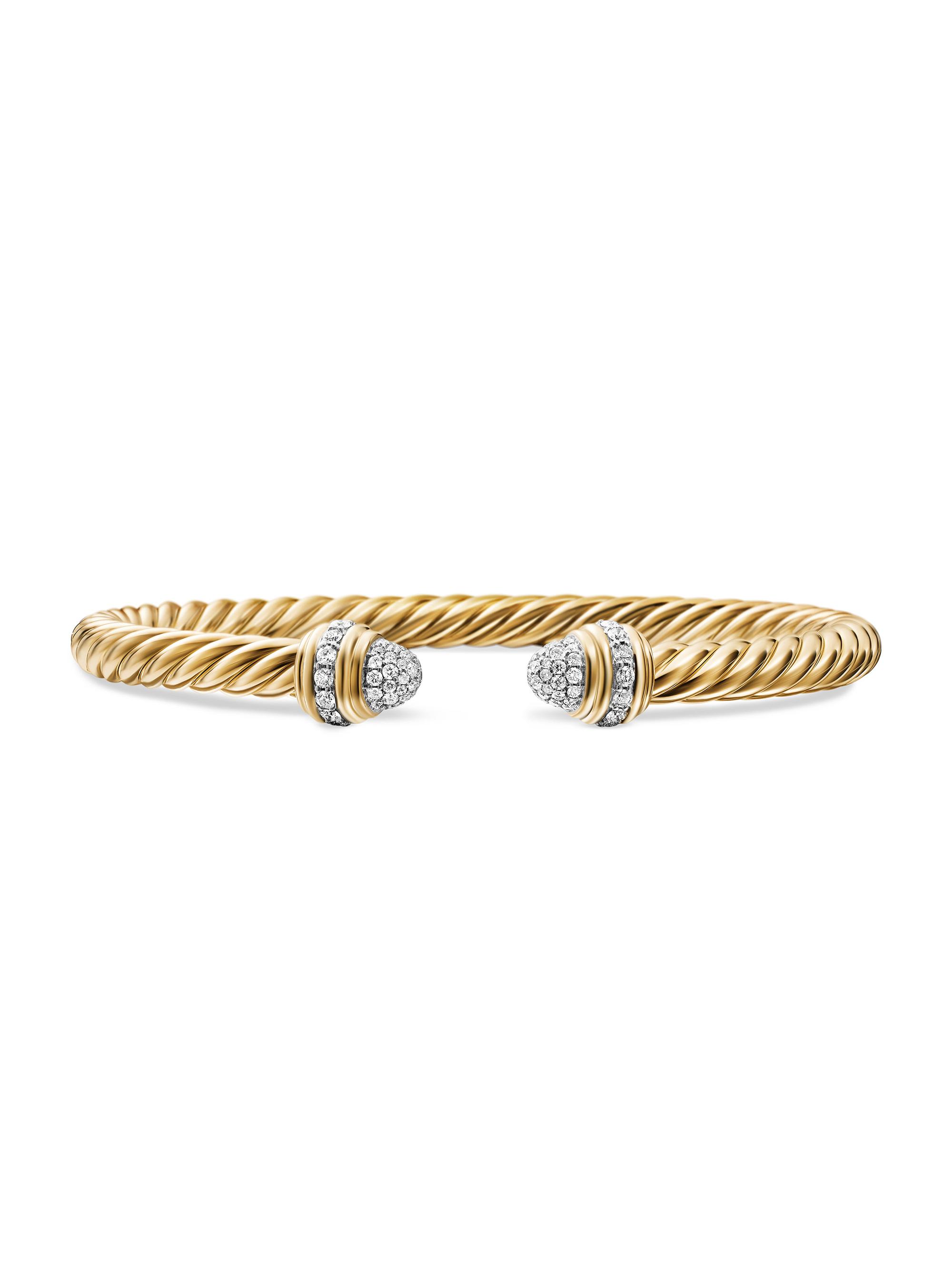 David Yurman Women's Classic Cablespira Bracelet in 18K Yellow Gold - Yellow Gold