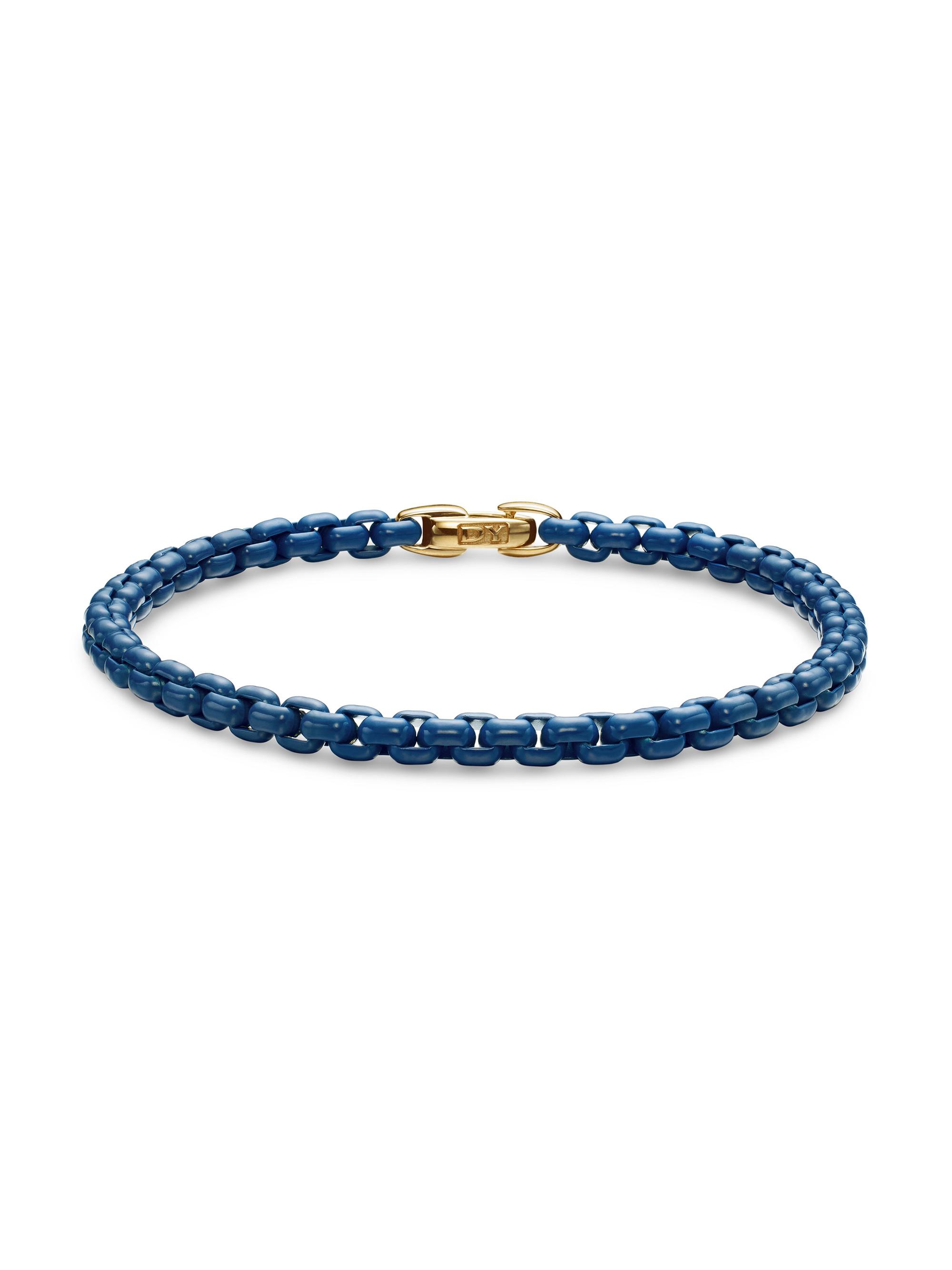 David Yurman Women's DY Bel Aire Color Box Chain Bracelet - Navy