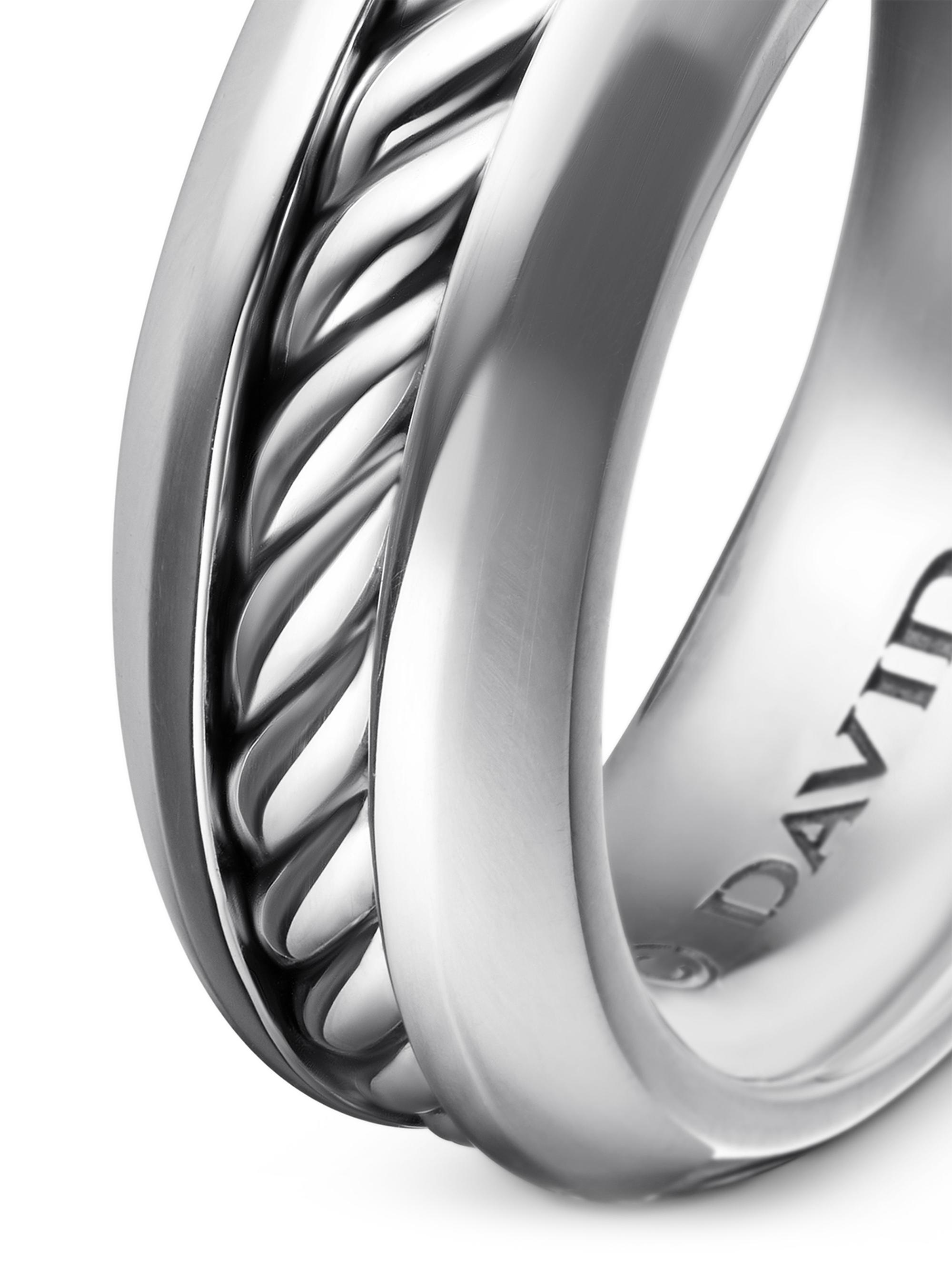 David Yurman Cable Inset Band Ring | Saks Fifth Avenue