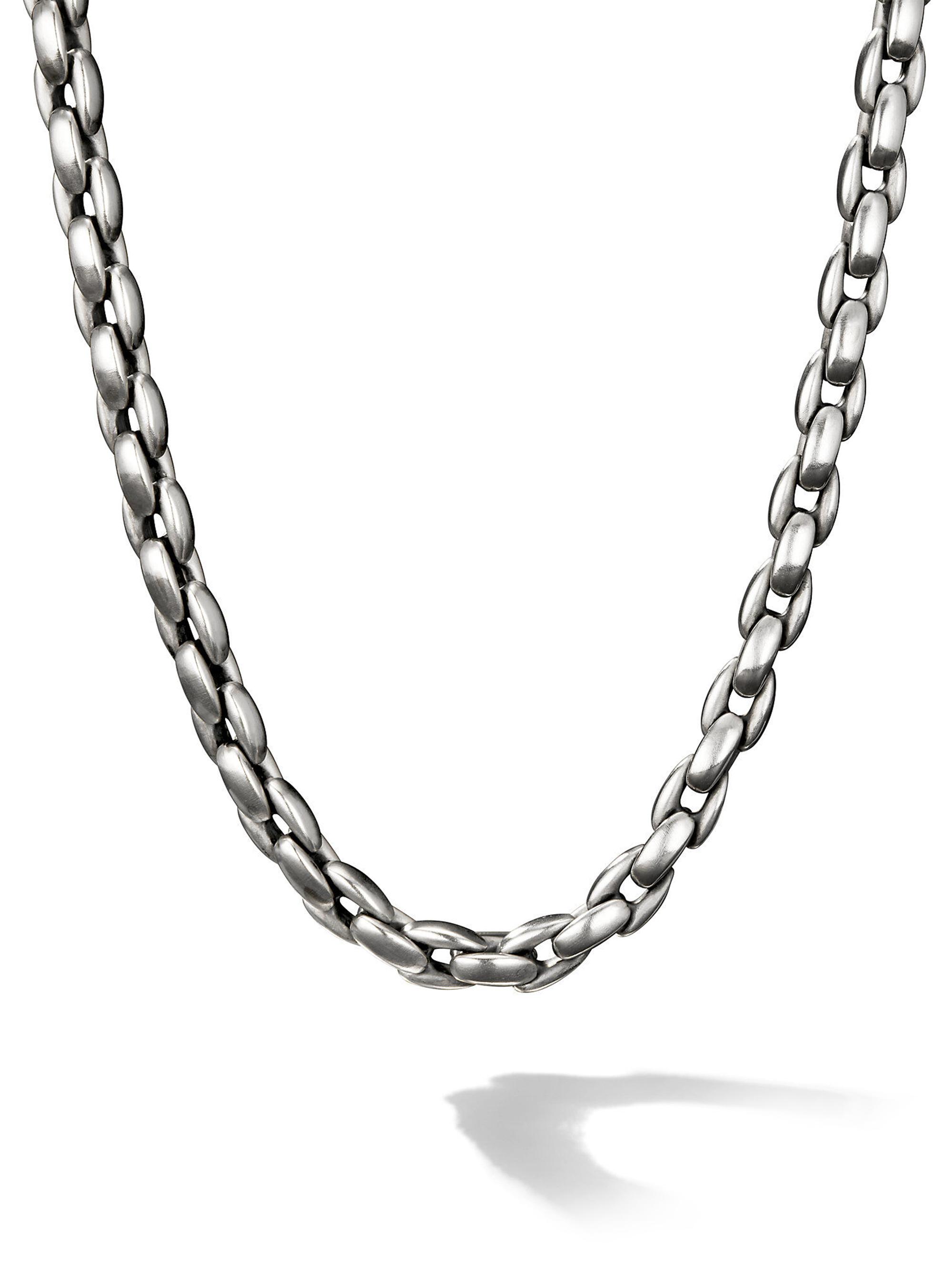 David Yurman Men's Elongated Box Chain Necklace - Sterling Silver