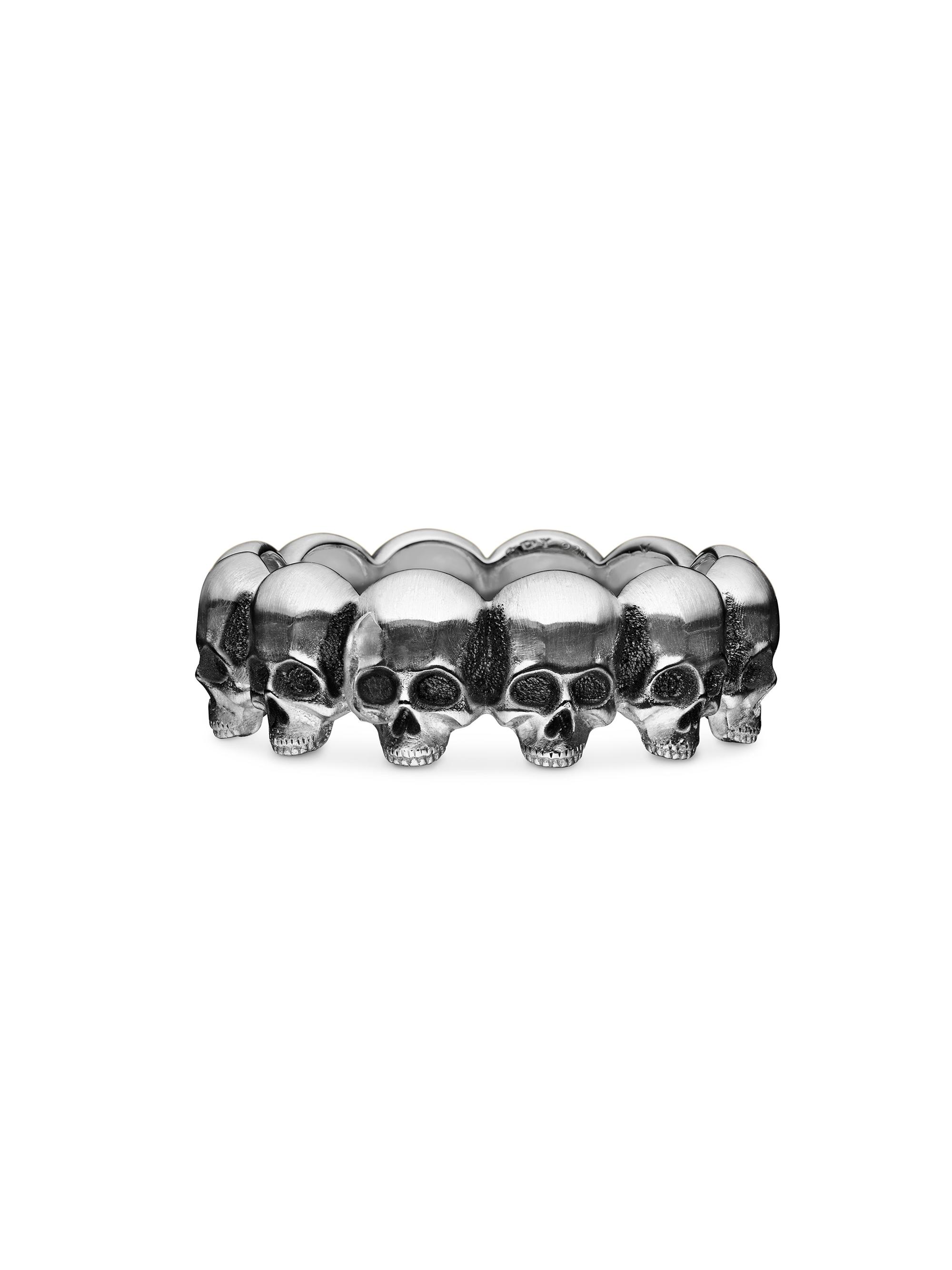 David Yurman Men's Memento Mori Skull Band Ring in Sterling Silver, 8.5MM - Sterling Silver
