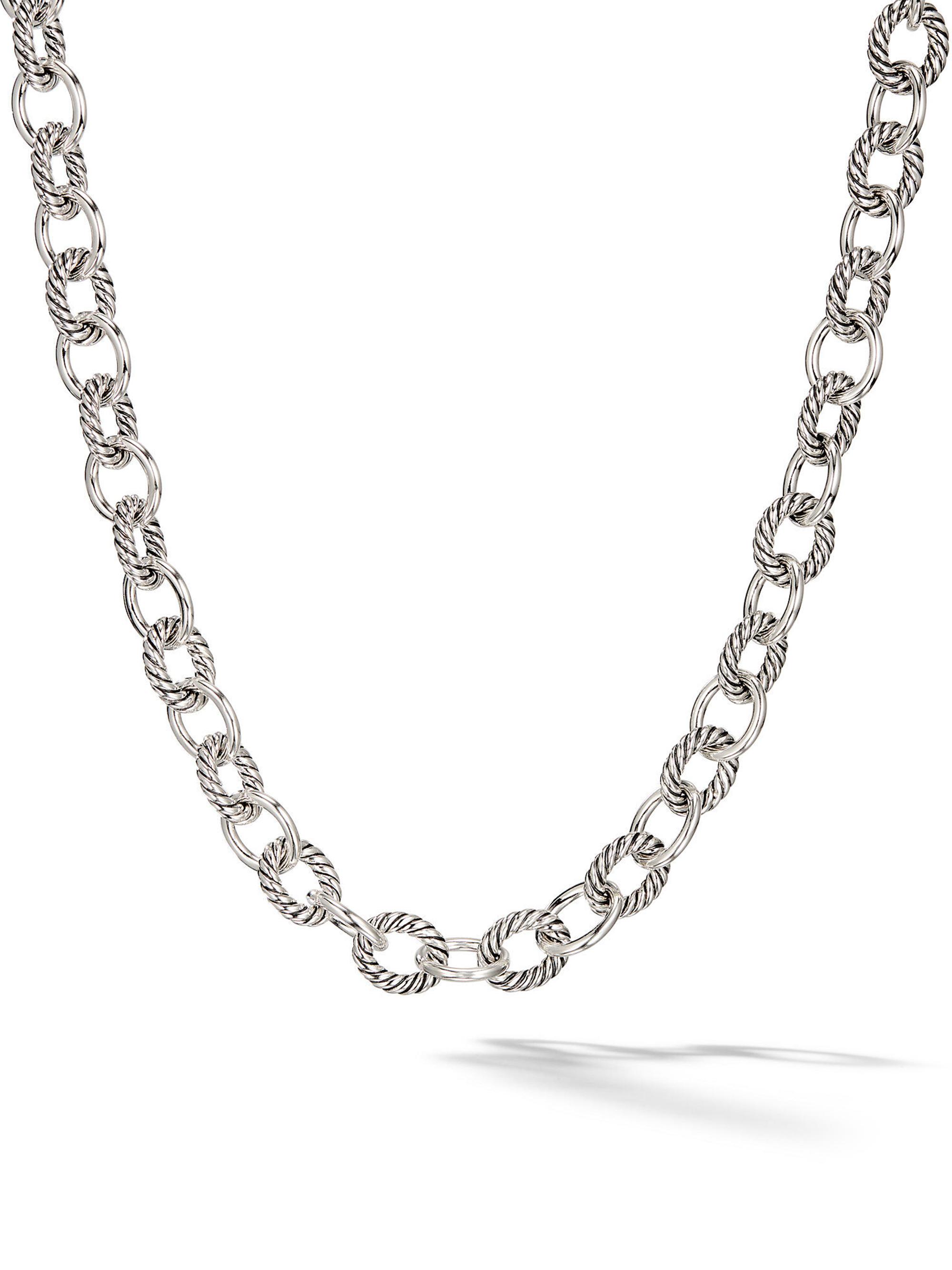 David Yurman Women's Oval Link Chain Necklace - Sterling Silver