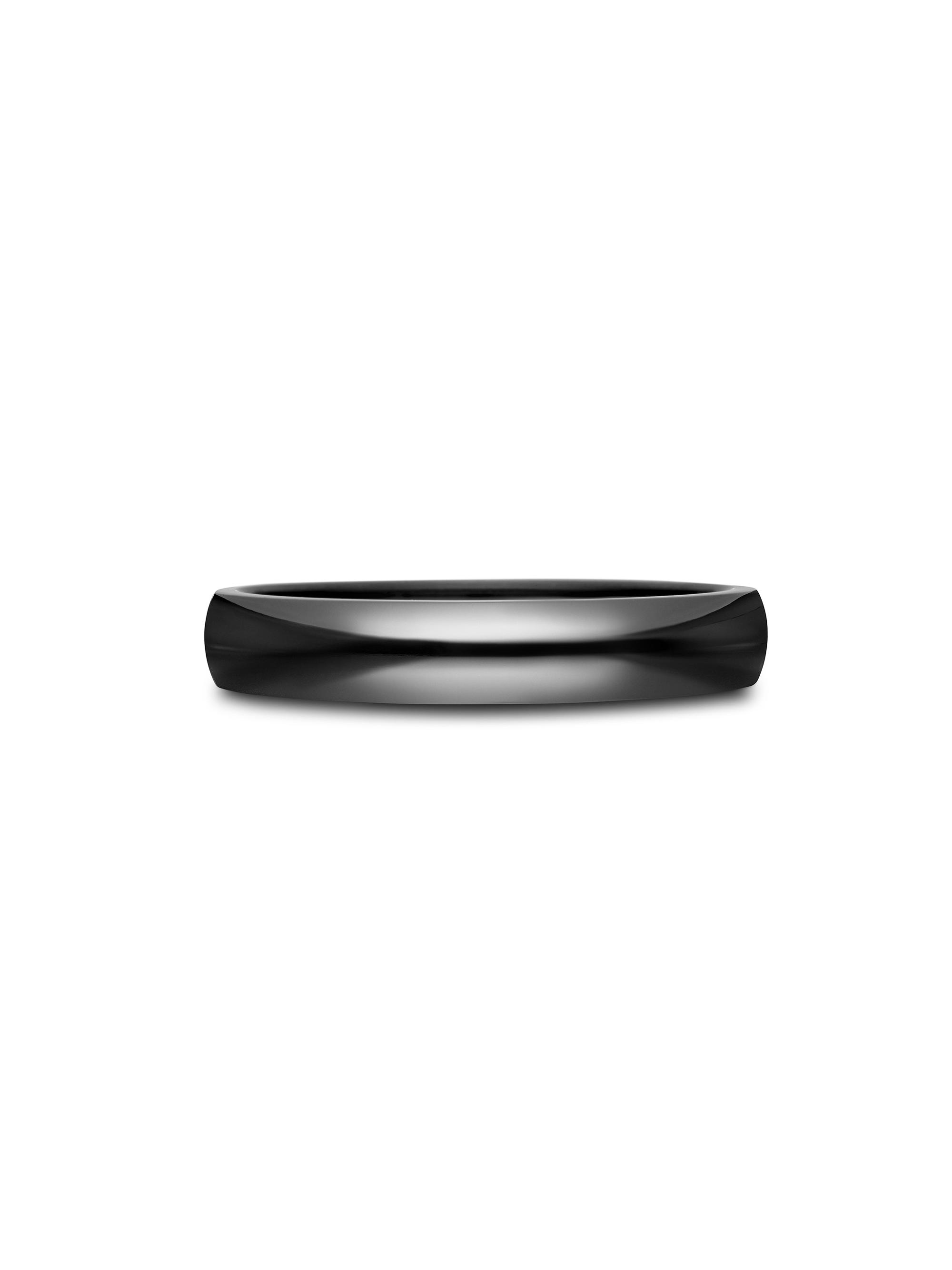 David Yurman Men's DY Classic Band Ring in Black Titanium, 4mm - Black
