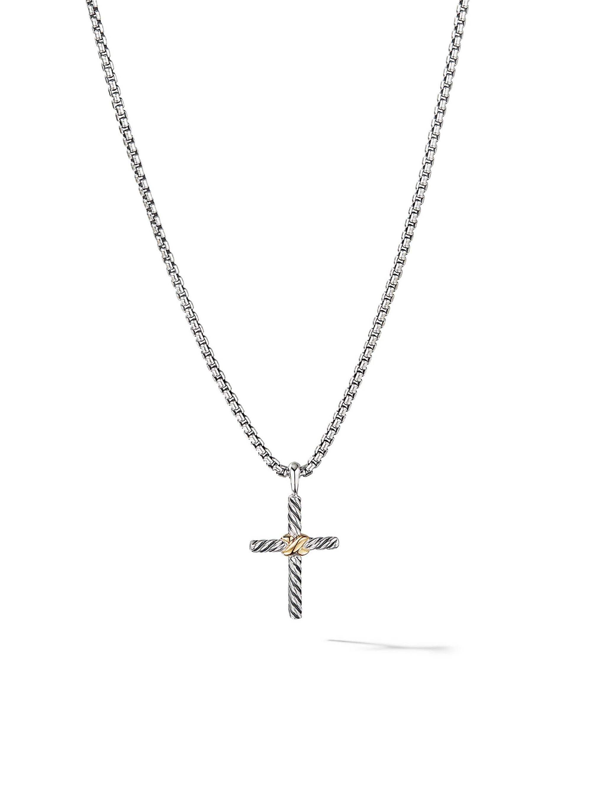 David Yurman Women's Petite X Cross Necklace in Sterling Silver - Silver