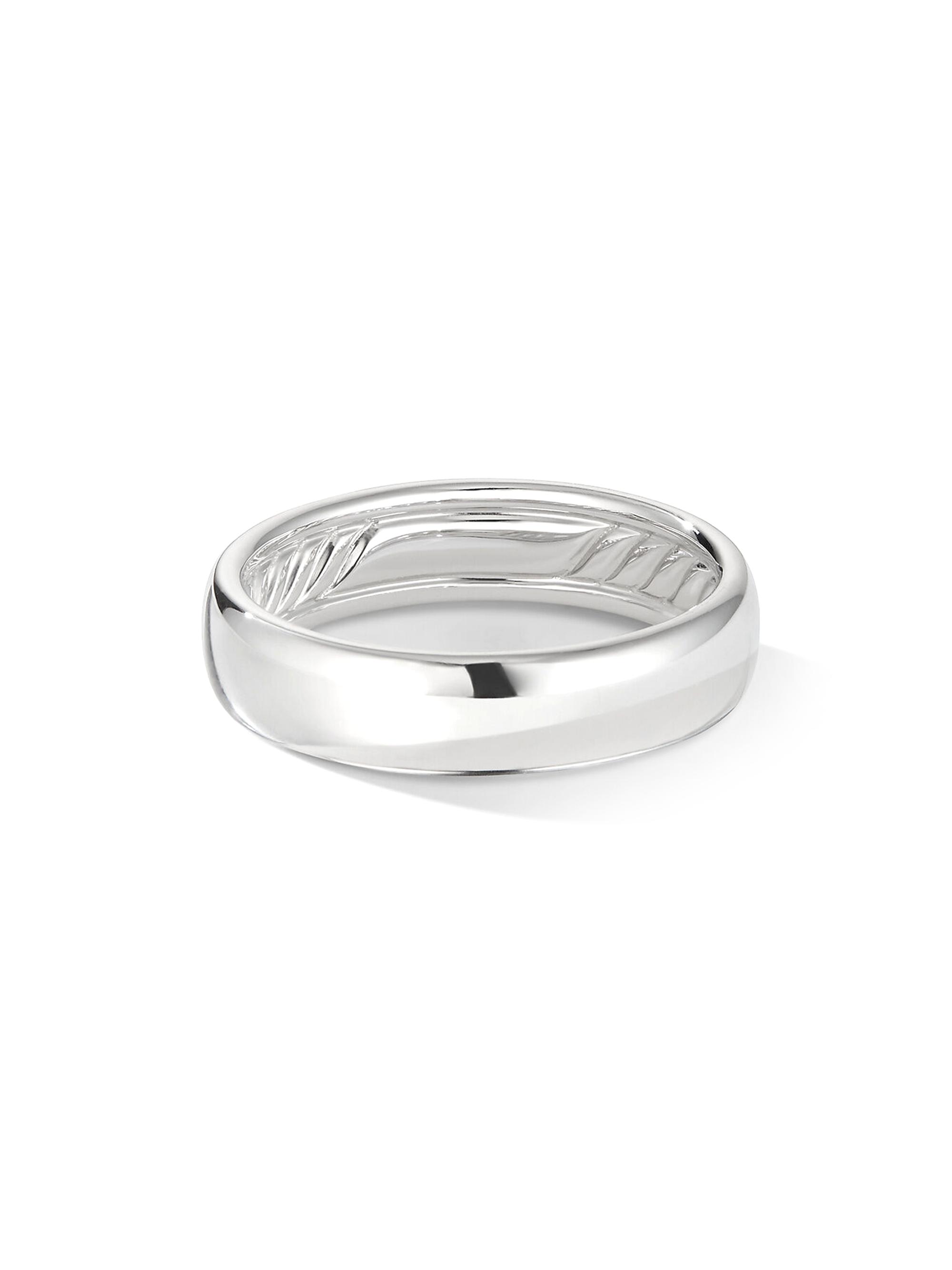 David Yurman Men's DY Classic Band Ring in 18K White Gold - White Gold