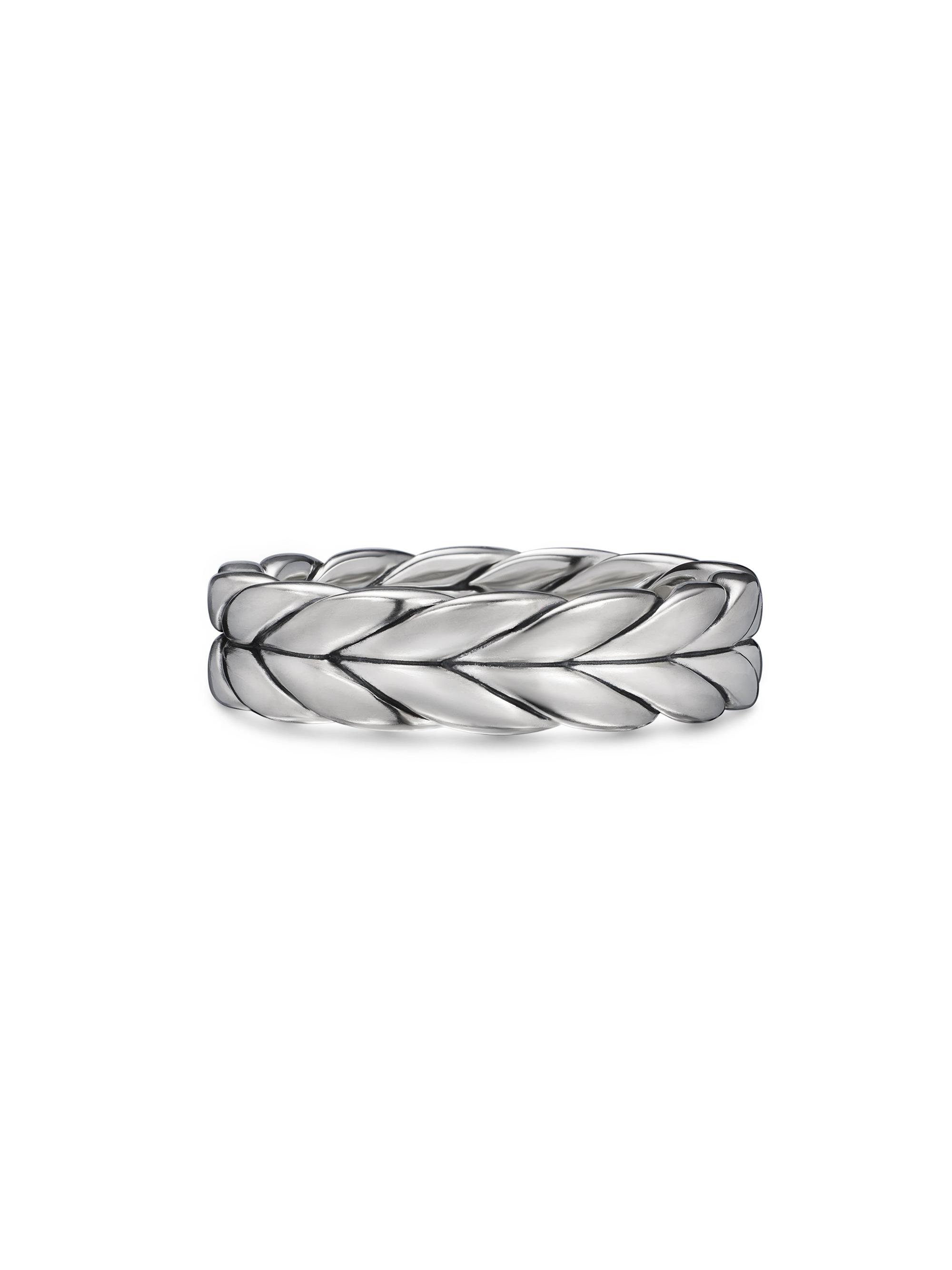 David Yurman Men's Chevron Band Ring in Sterling Silver, 6mm - Sterling Silver