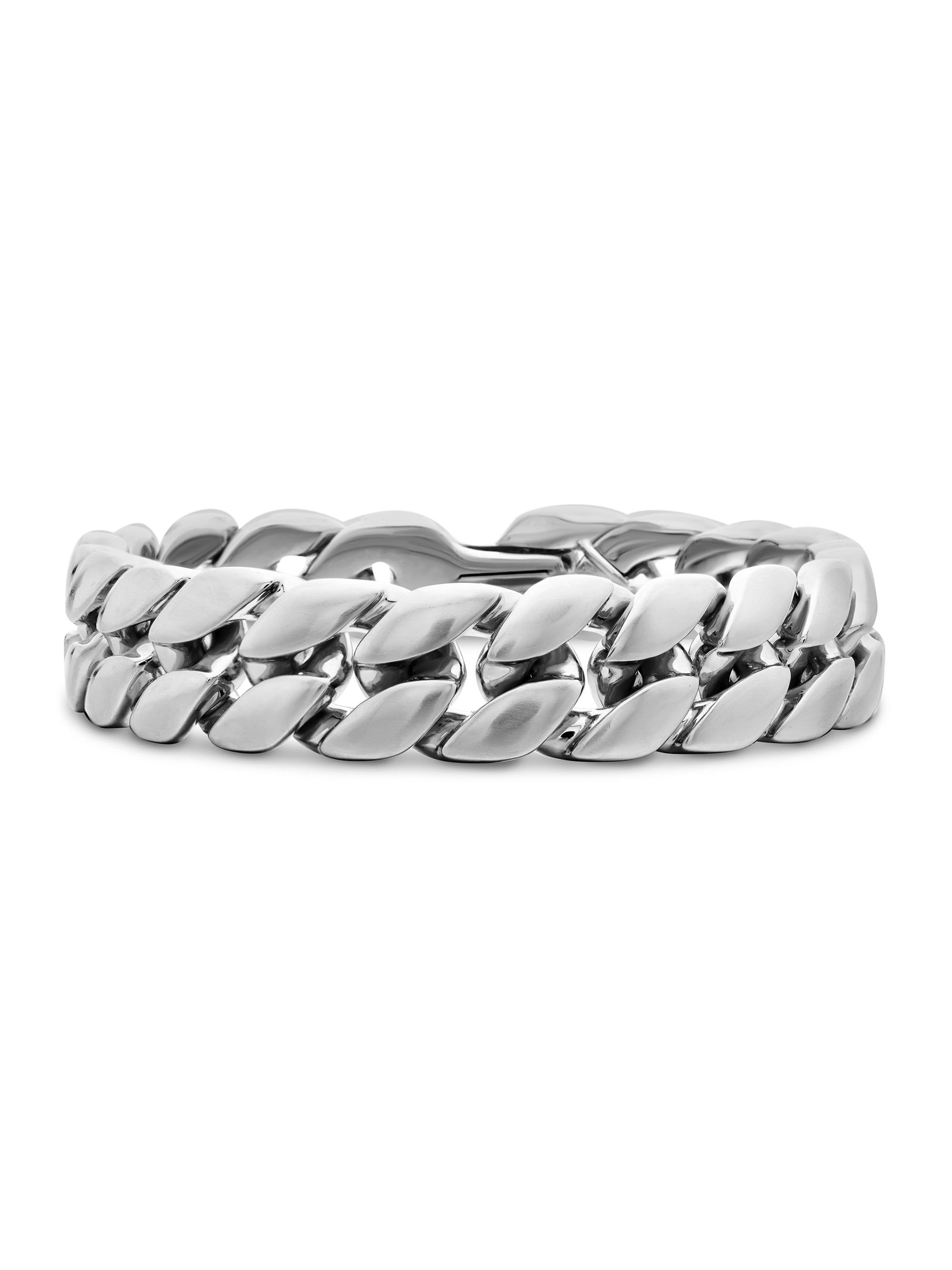 David Yurman Men's Curb Chain Bracelet in Sterling Silver, 14.5mm - Sterling Silver