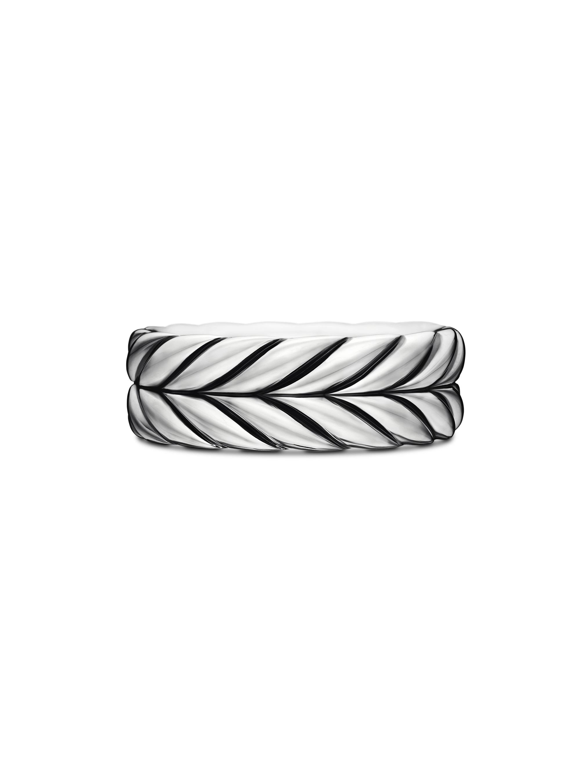 David Yurman Men's Chevron Band Ring - Sterling Silver