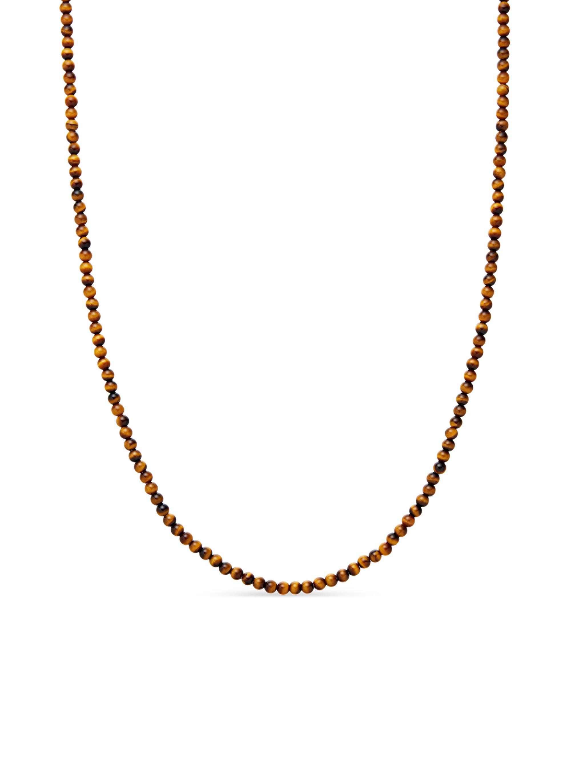 David Yurman Men's Spiritual Beads Necklace - Tigers Eye