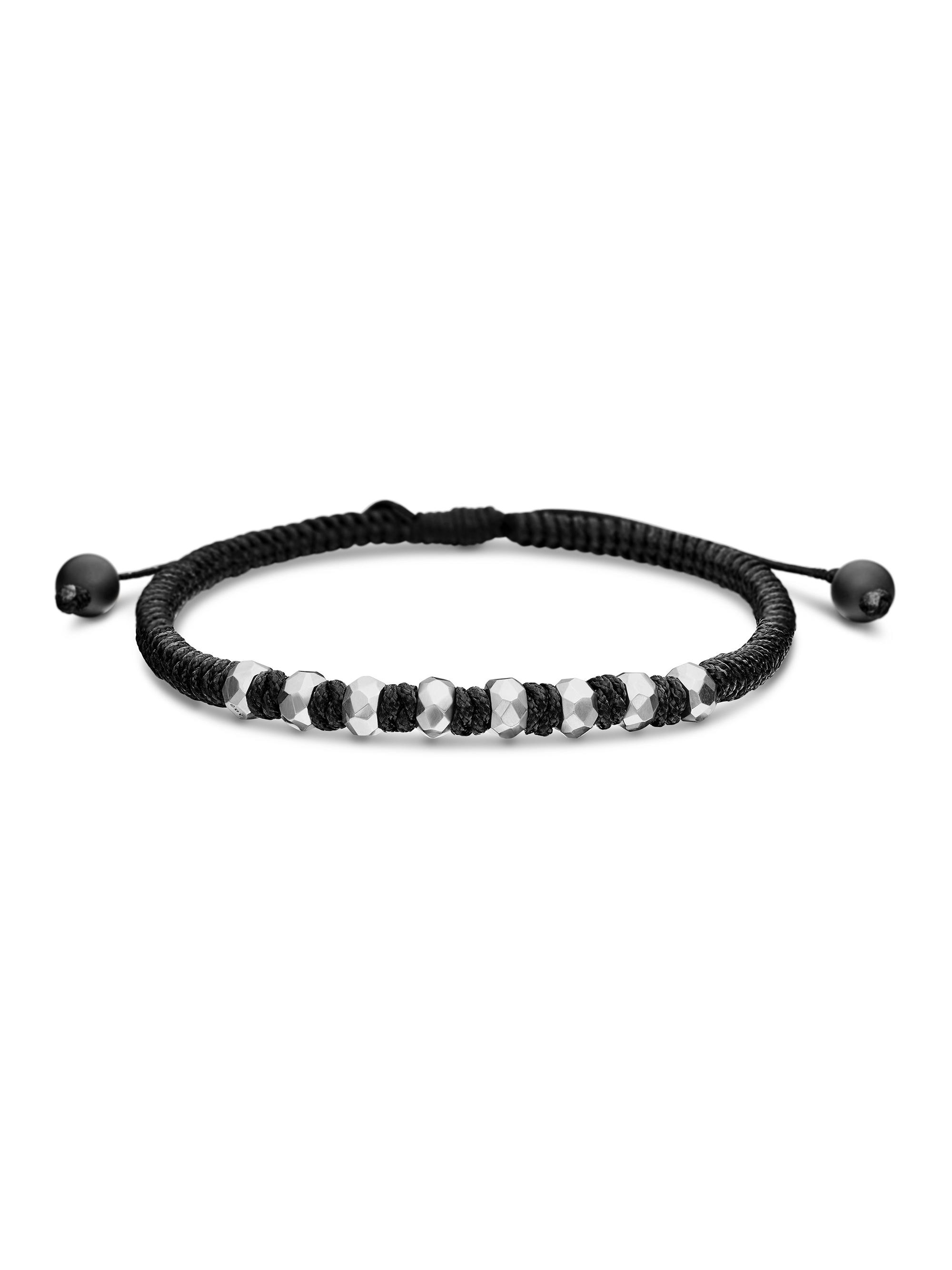 David Yurman Men's Fortune Woven Bracelet - Black Onyx