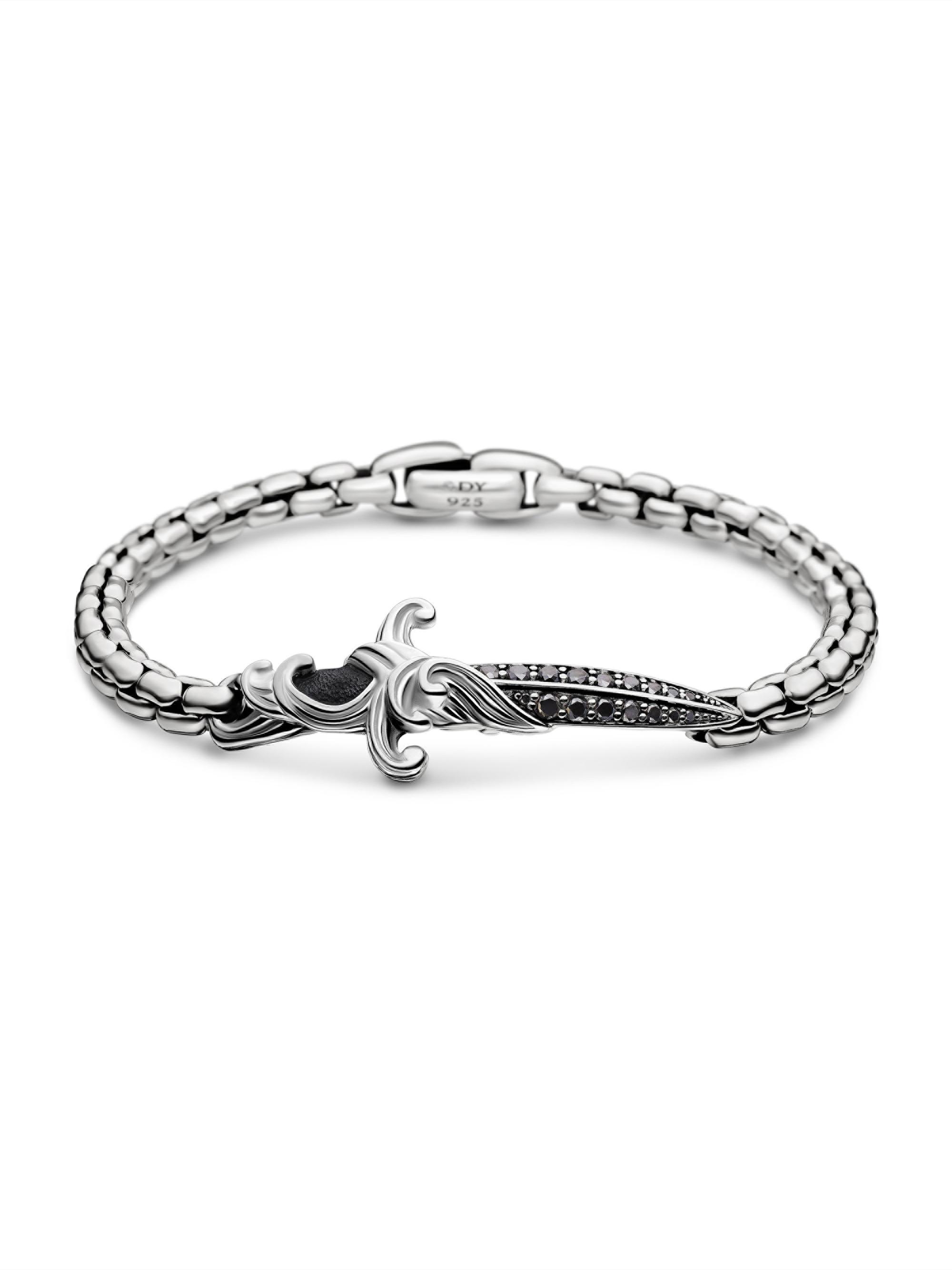 David Yurman Waves Dagger Bracelet with 18K Yellow Gold and
