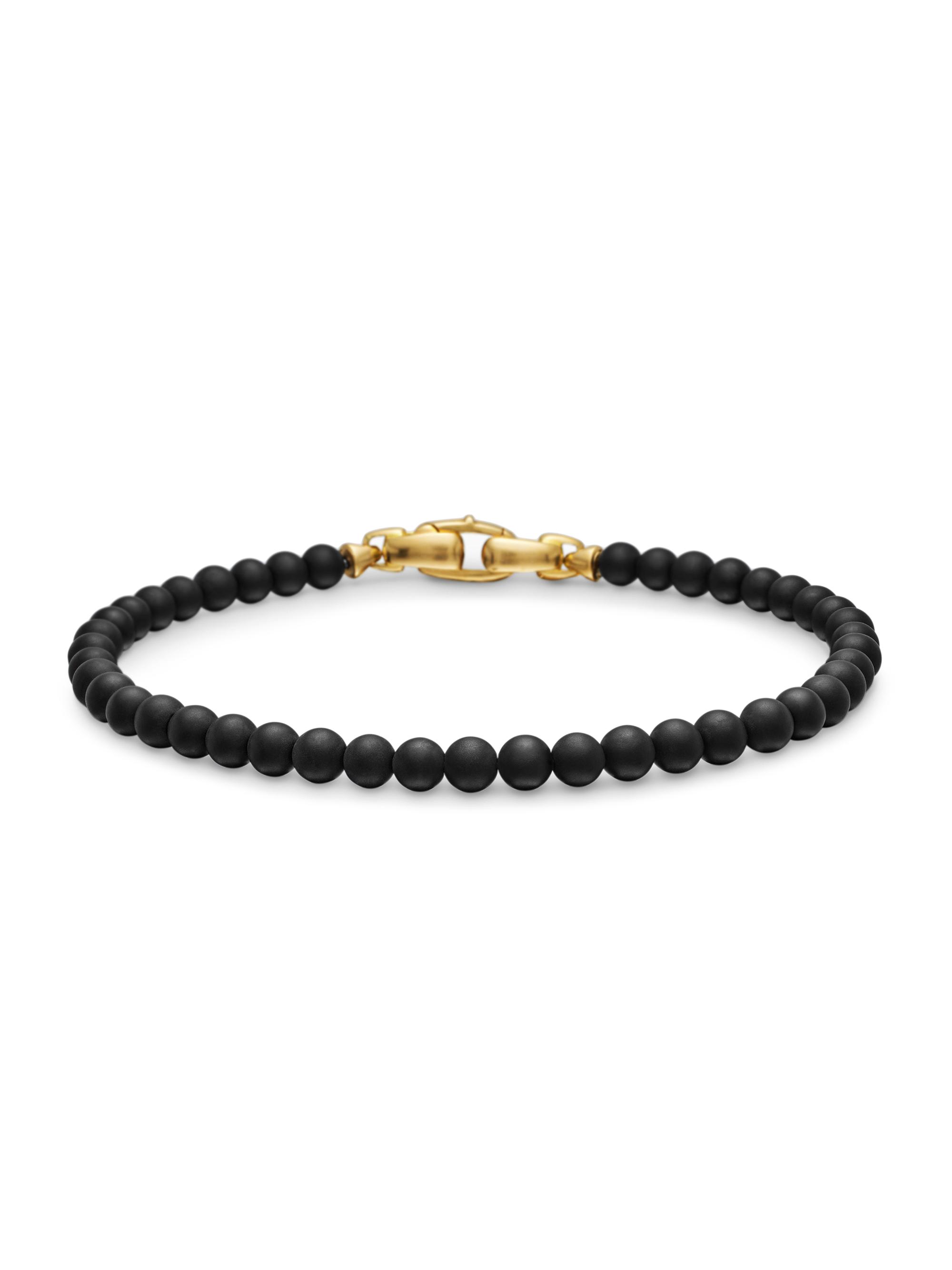 David Yurman Men's Spiritual Beads Bracelet - Black Onyx