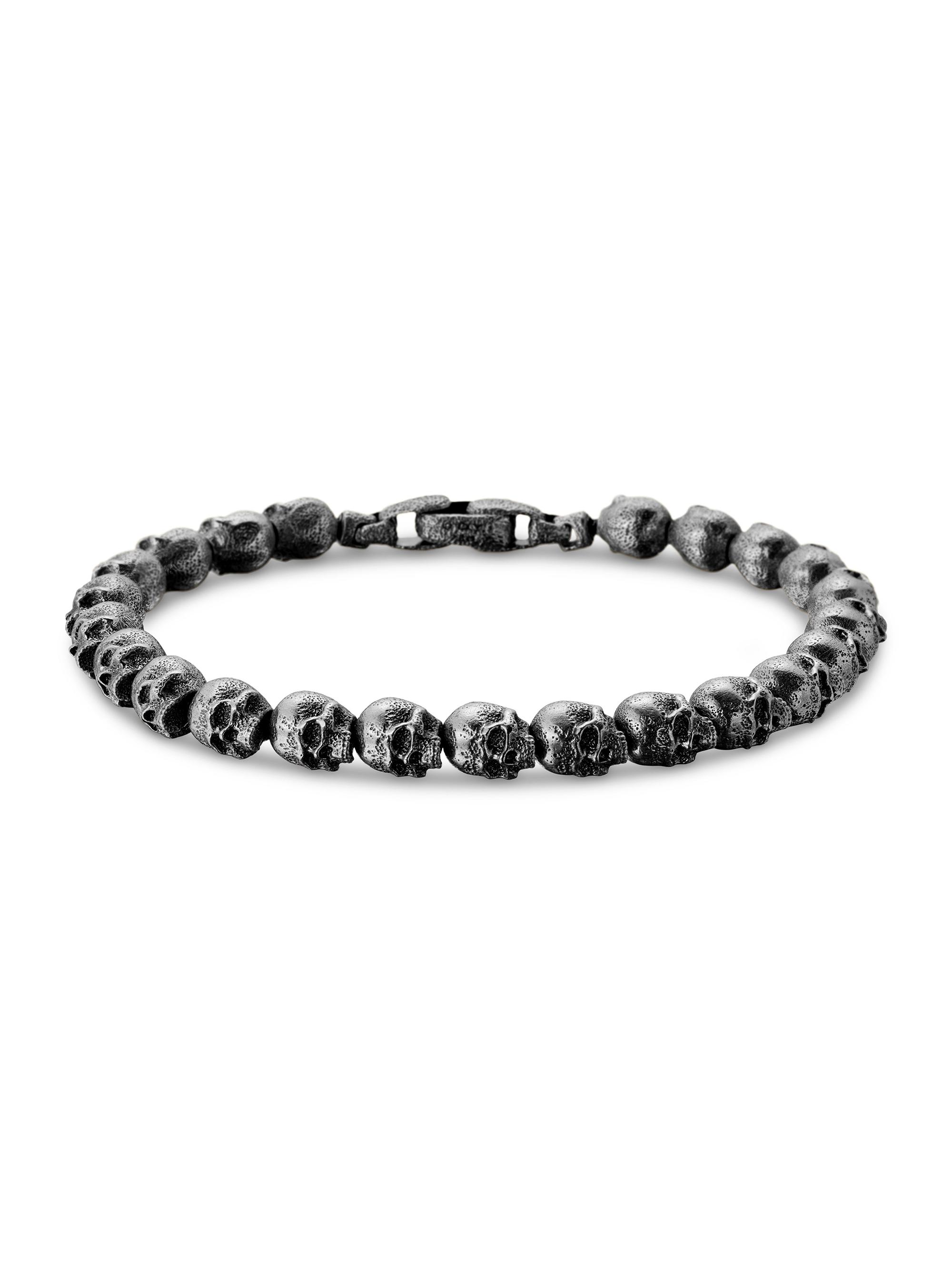 David Yurman Men's Memento Mori Skull Bead Bracelet in Sterling Silver, 6MM - Sterling Silver