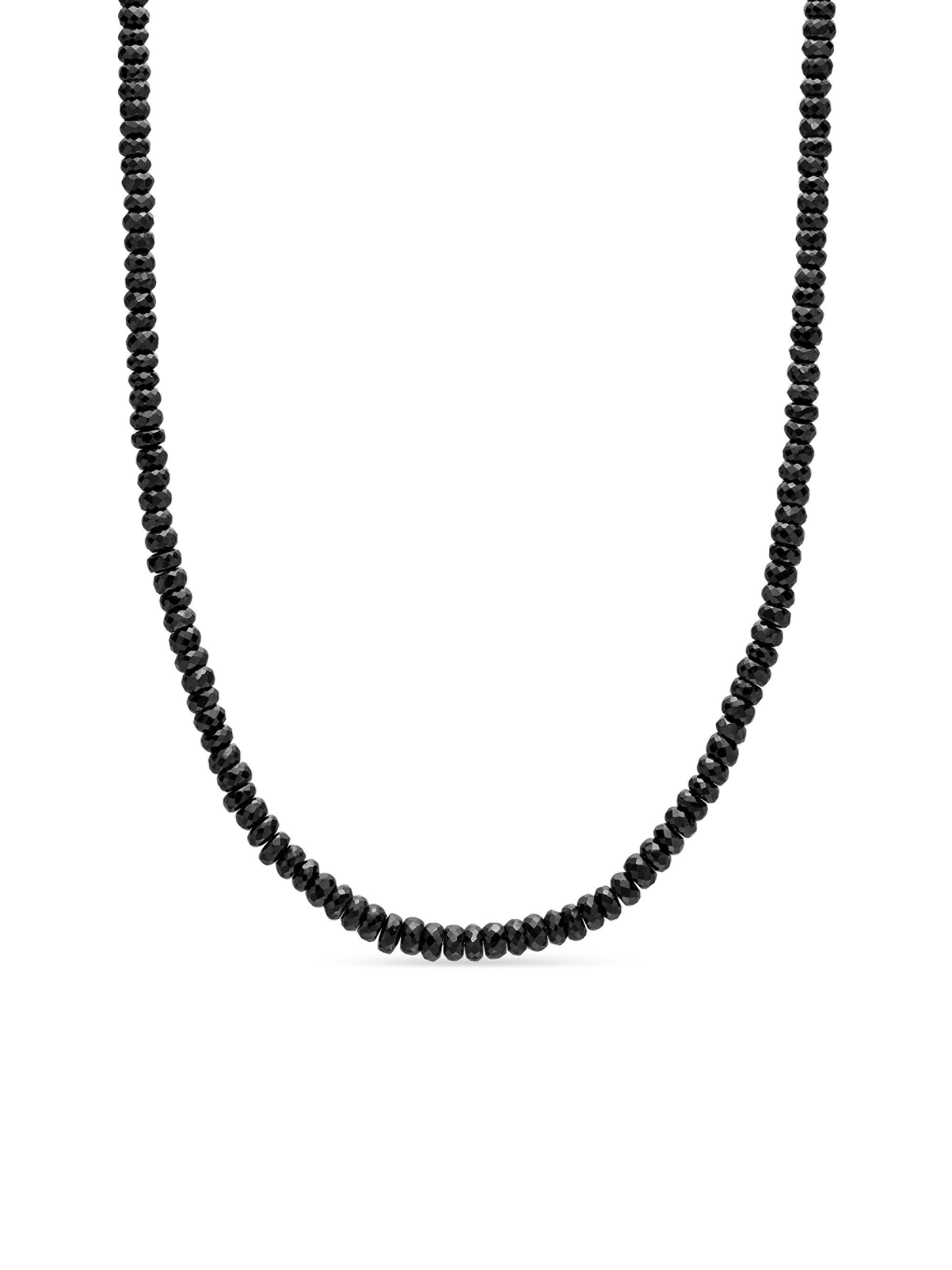 David Yurman Men's Spiritual Beads Necklace - Black Spinel