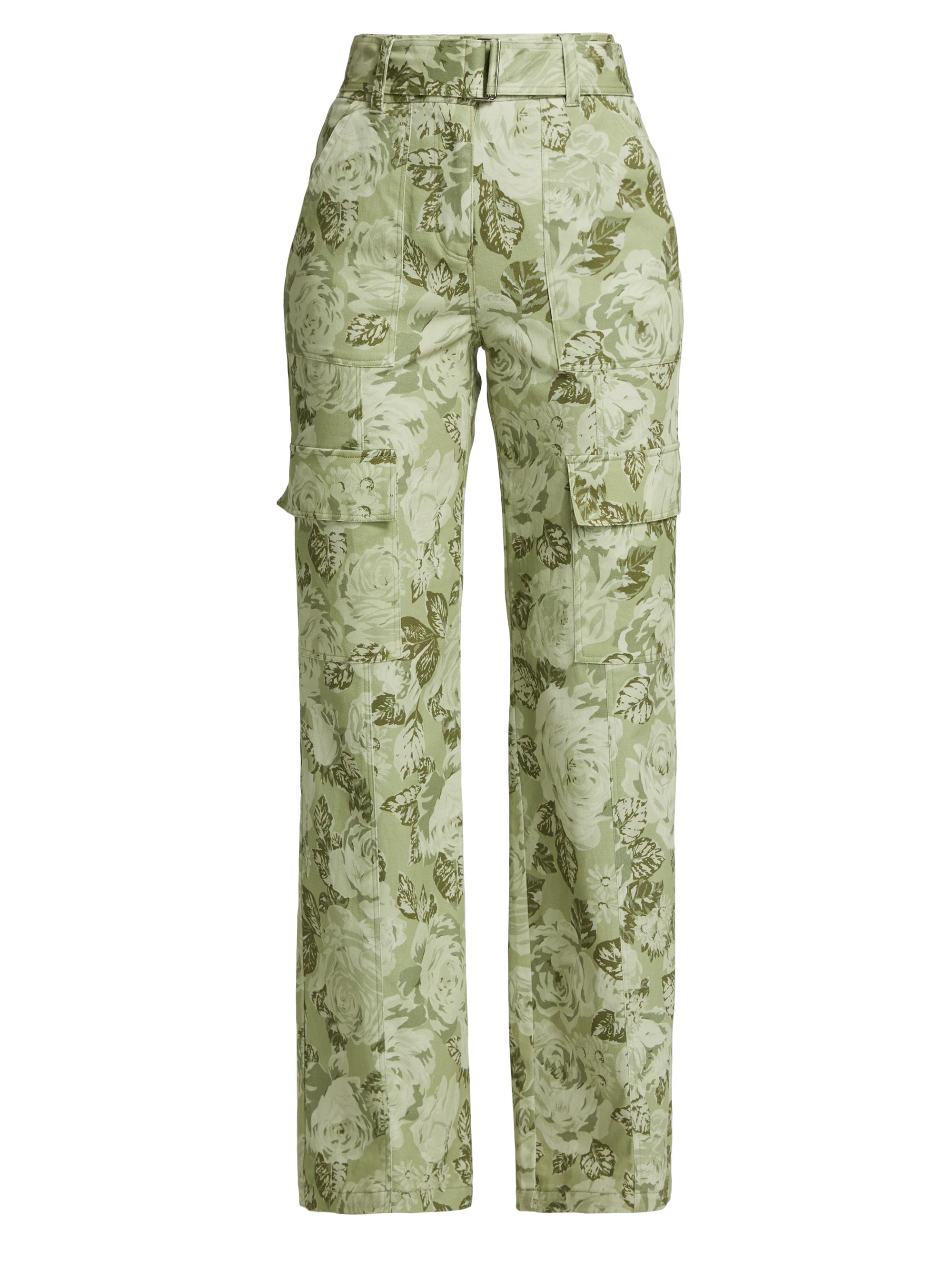 Derek Lam 10 Crosby Women's Keanu Floral Straight-Leg Cargo Pants - Ivy Multi