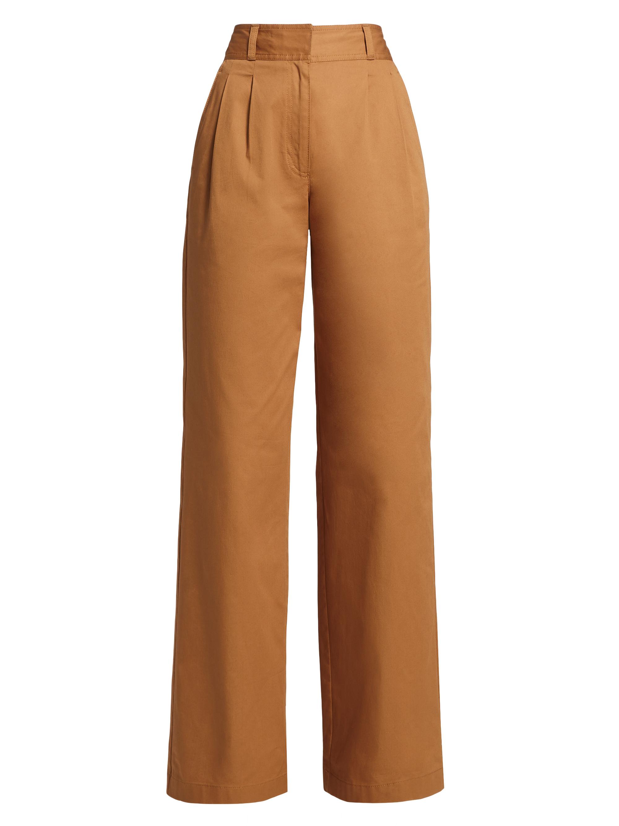 Derek Lam 10 Crosby Women's Baxter Wide-Leg Pleated Pants - Mocha