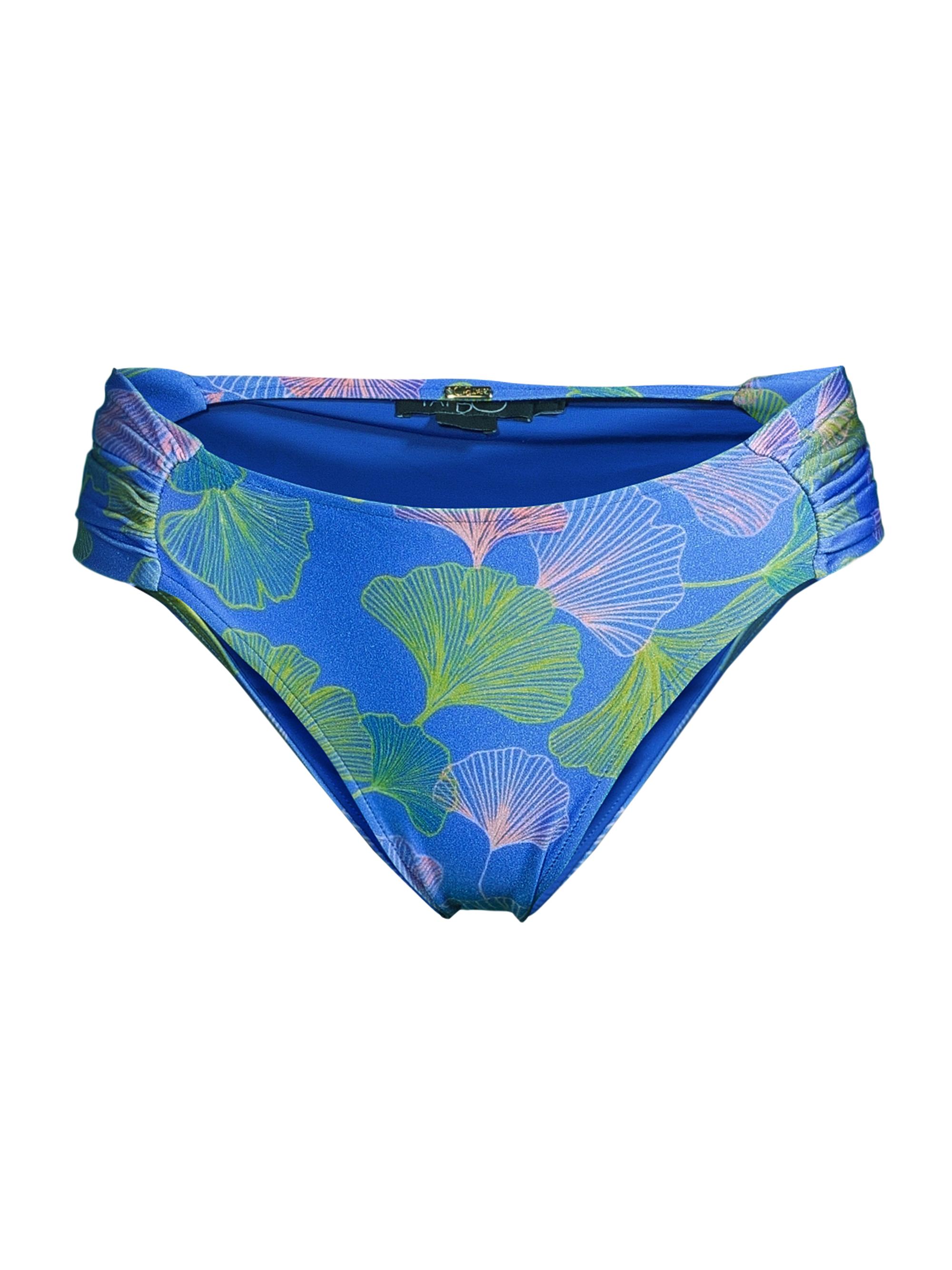 PatBO Women's Ocean Leaf Low-Waist Bikini Bottom - Blue