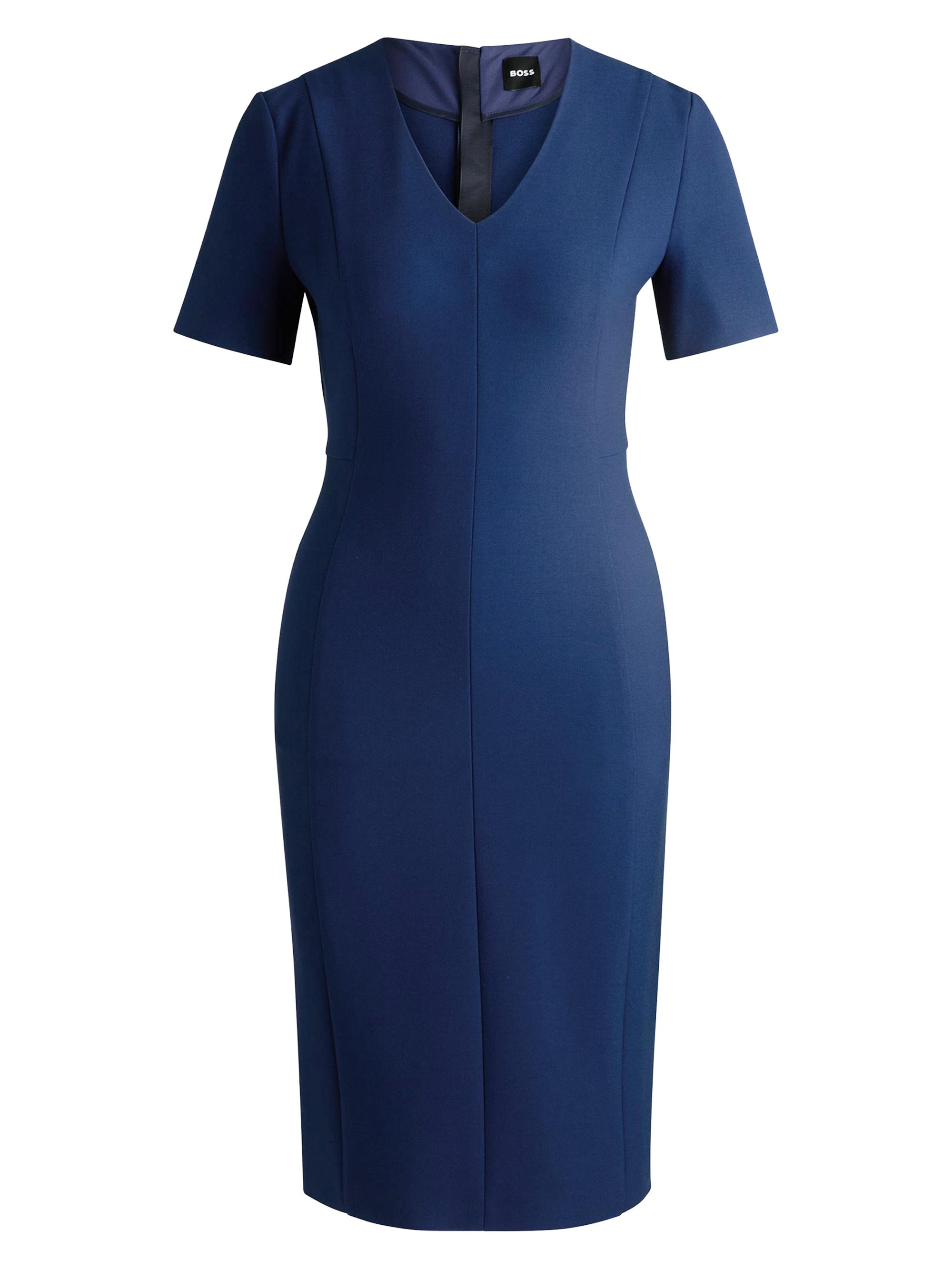 BOSS Women's V-Neck Business Dress - Natural