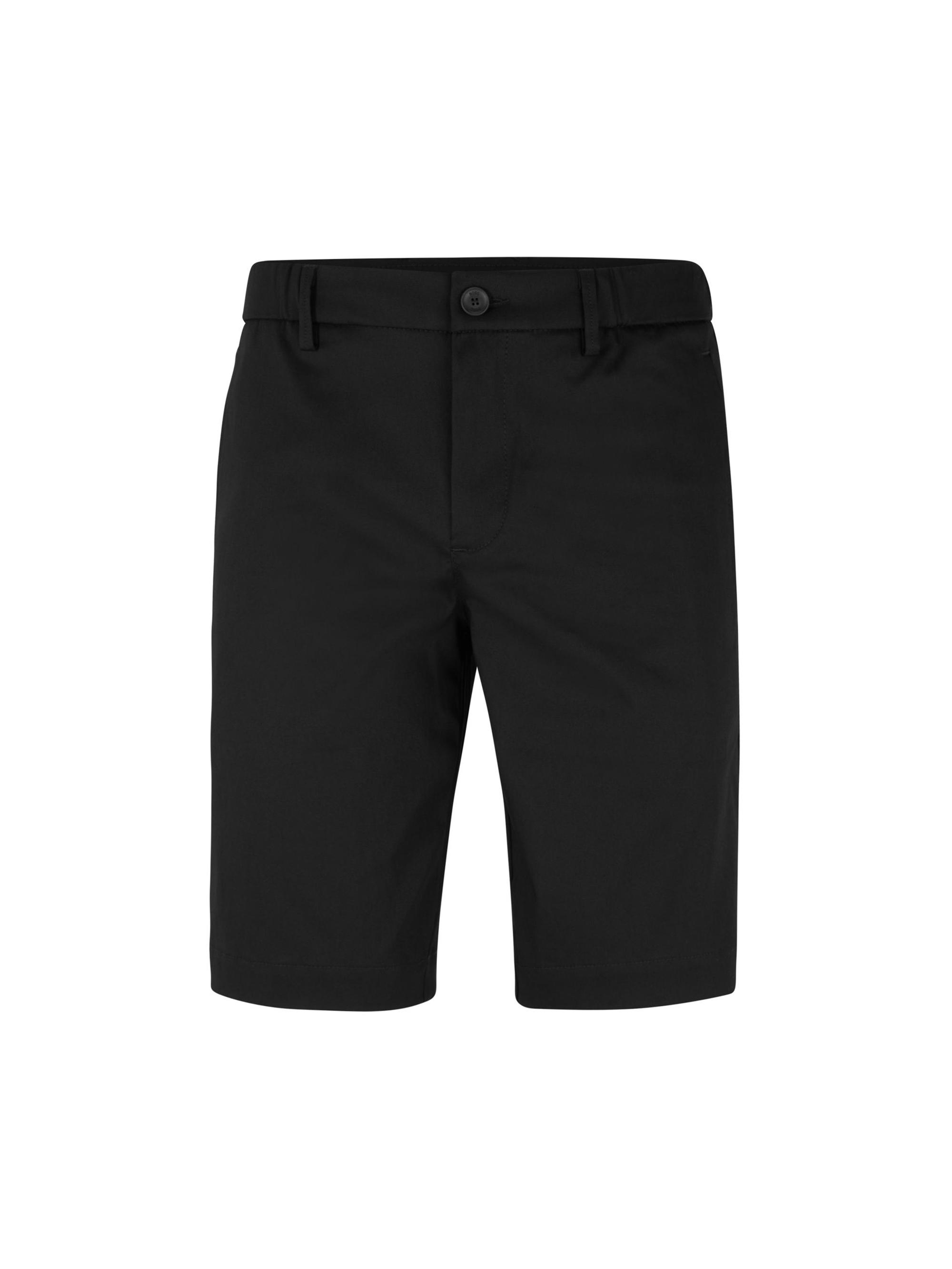 BOSS Men's Slim-Fit Shorts In An Organic-Cotton Blend - Black