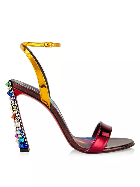 Christian Louboutin Graphic Print Slides - Black Sandals, Shoes