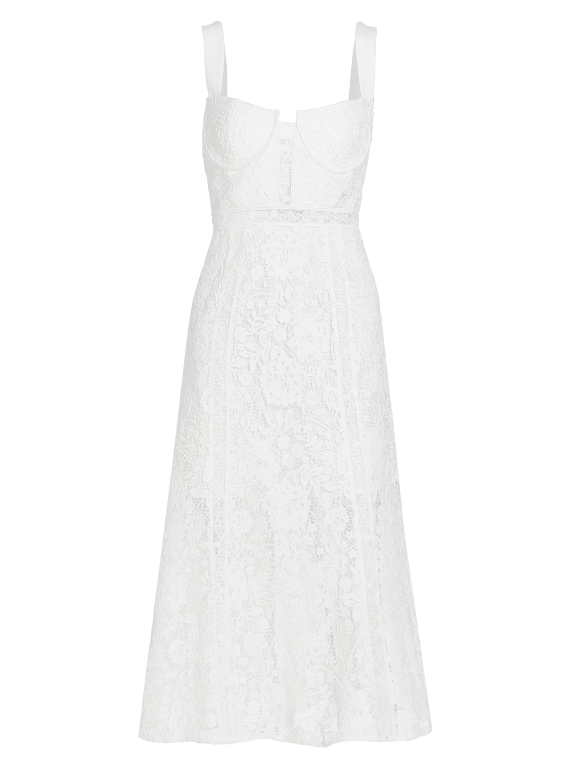 Self-Portrait Cord Lace Flared Midi-Dress | Saks Fifth Avenue