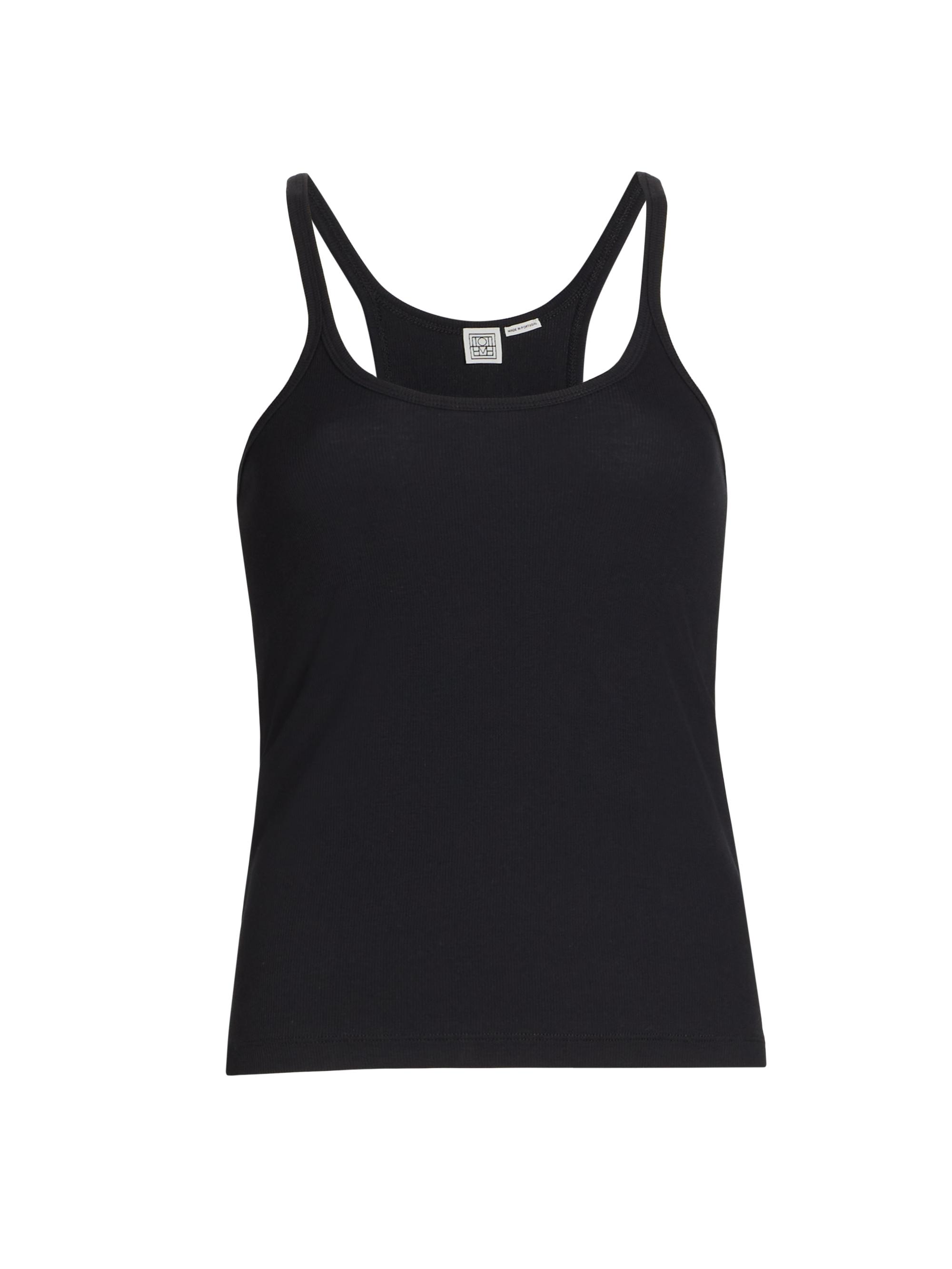 Toteme Women's Scoopneck Rib-Knit Tank - Black