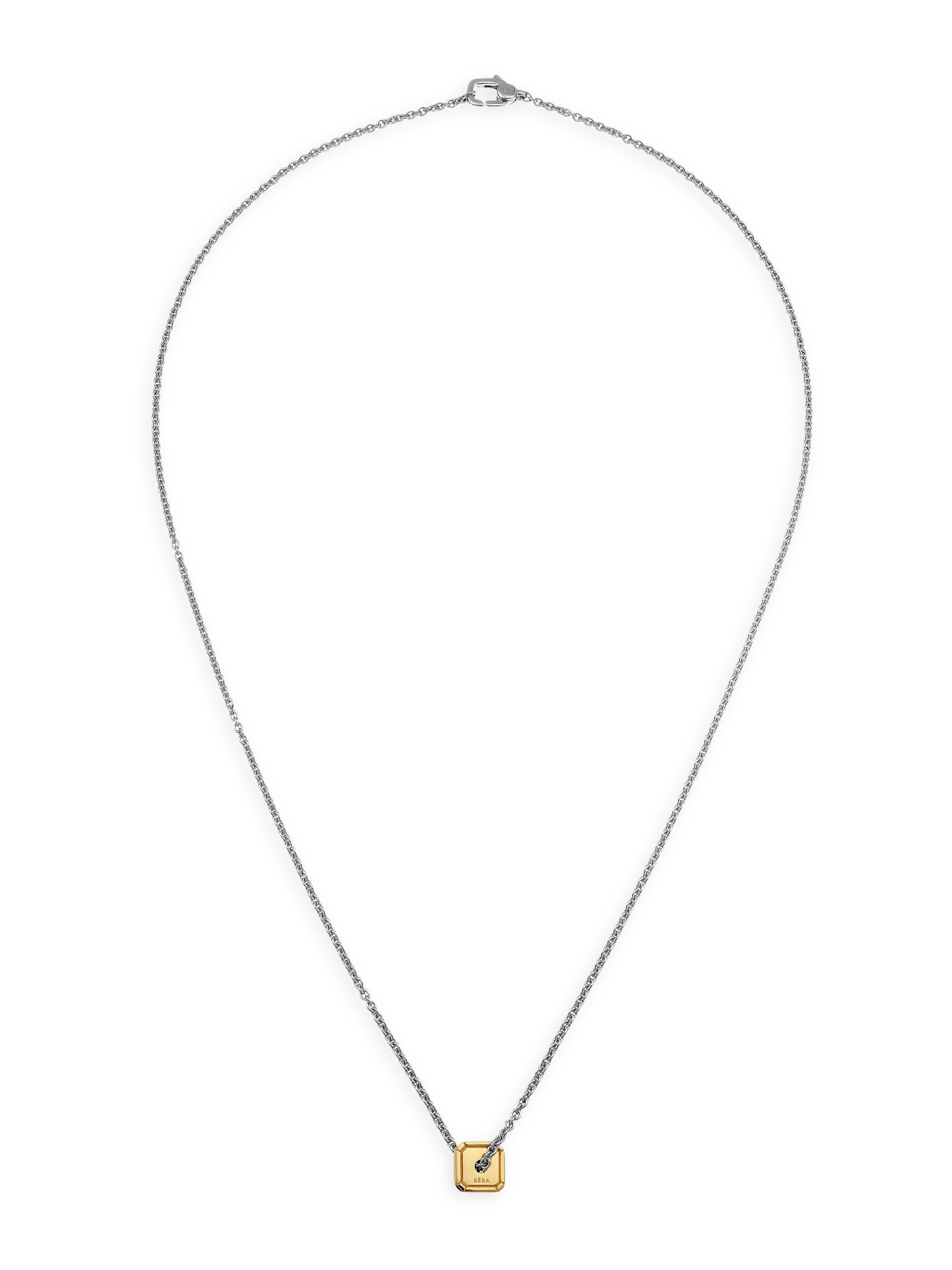 Eéra Women's Hug Two-Tone 18K Gold Geometric Pendant Necklace - Yellow Gold