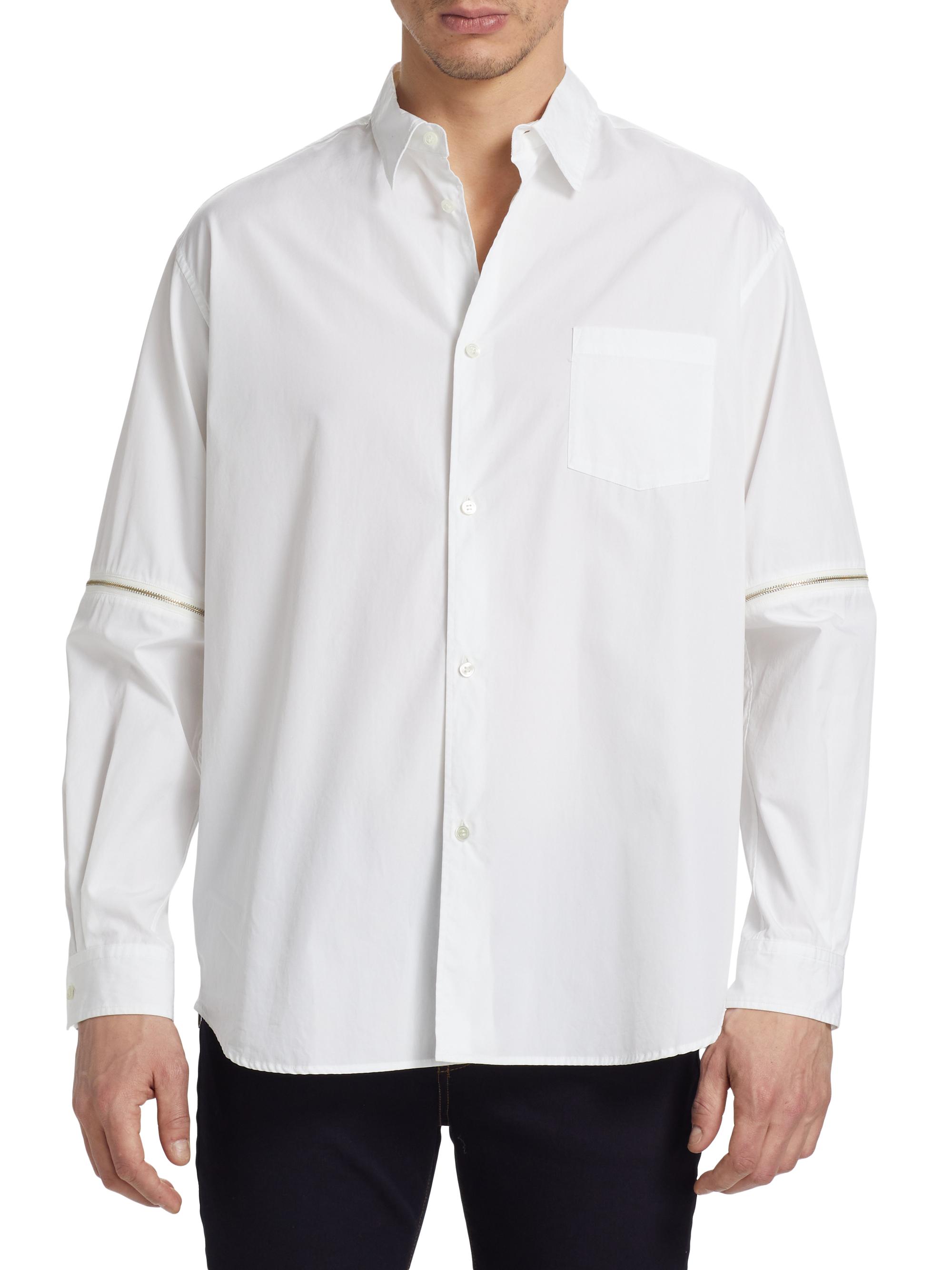 Undercover Arm Zip Button-Front Shirt | Saks Fifth Avenue