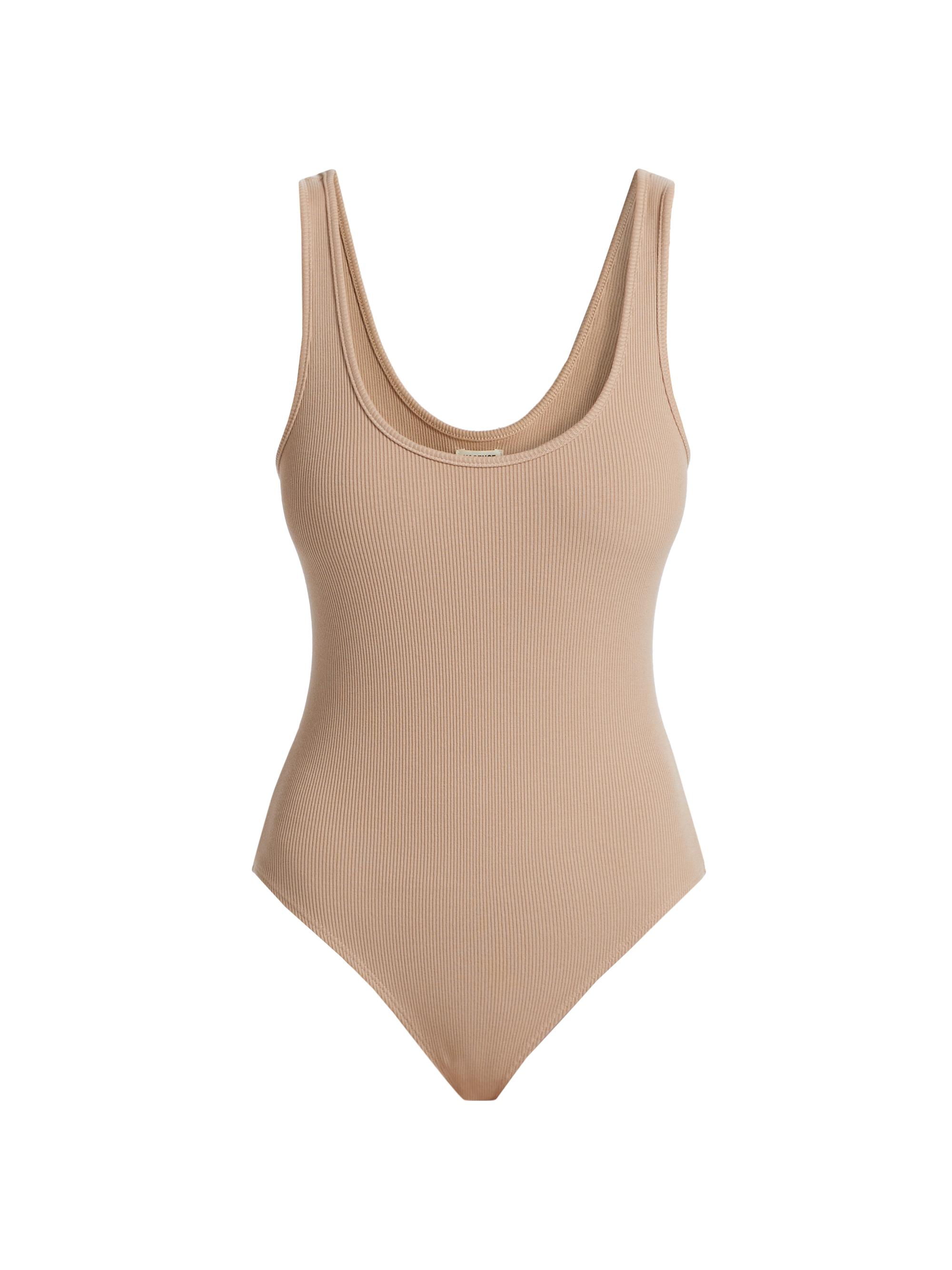 L'AGENCE Women's Nica Scoopneck Rib-Knit Bodysuit - Cappuccino | Thumbnail 9
