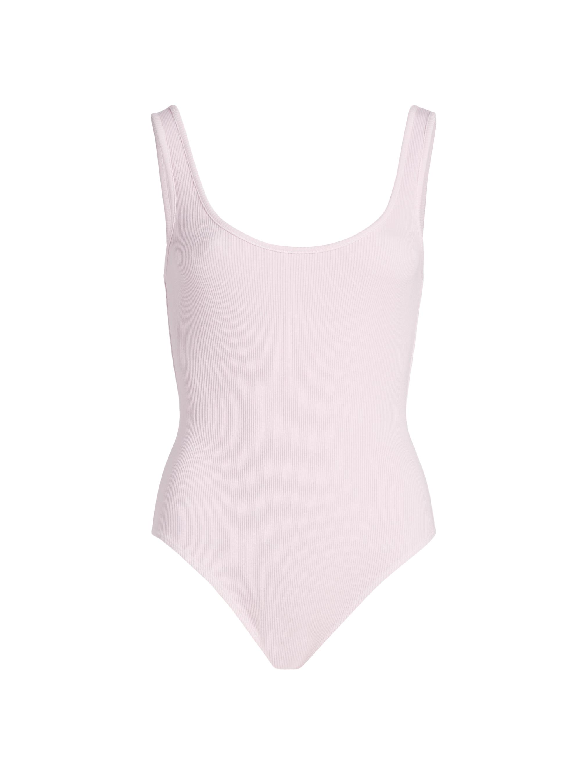 L'AGENCE Women's Nica Scoopneck Rib-Knit Bodysuit - Icy Lilac | Thumbnail 9