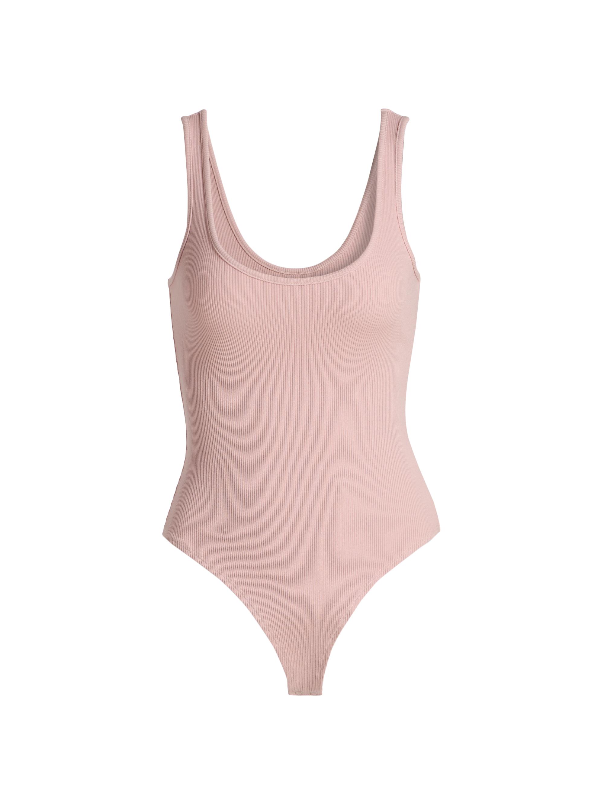 L'AGENCE Women's Nica Scoopneck Rib-Knit Bodysuit - Pale Rose | Thumbnail 9