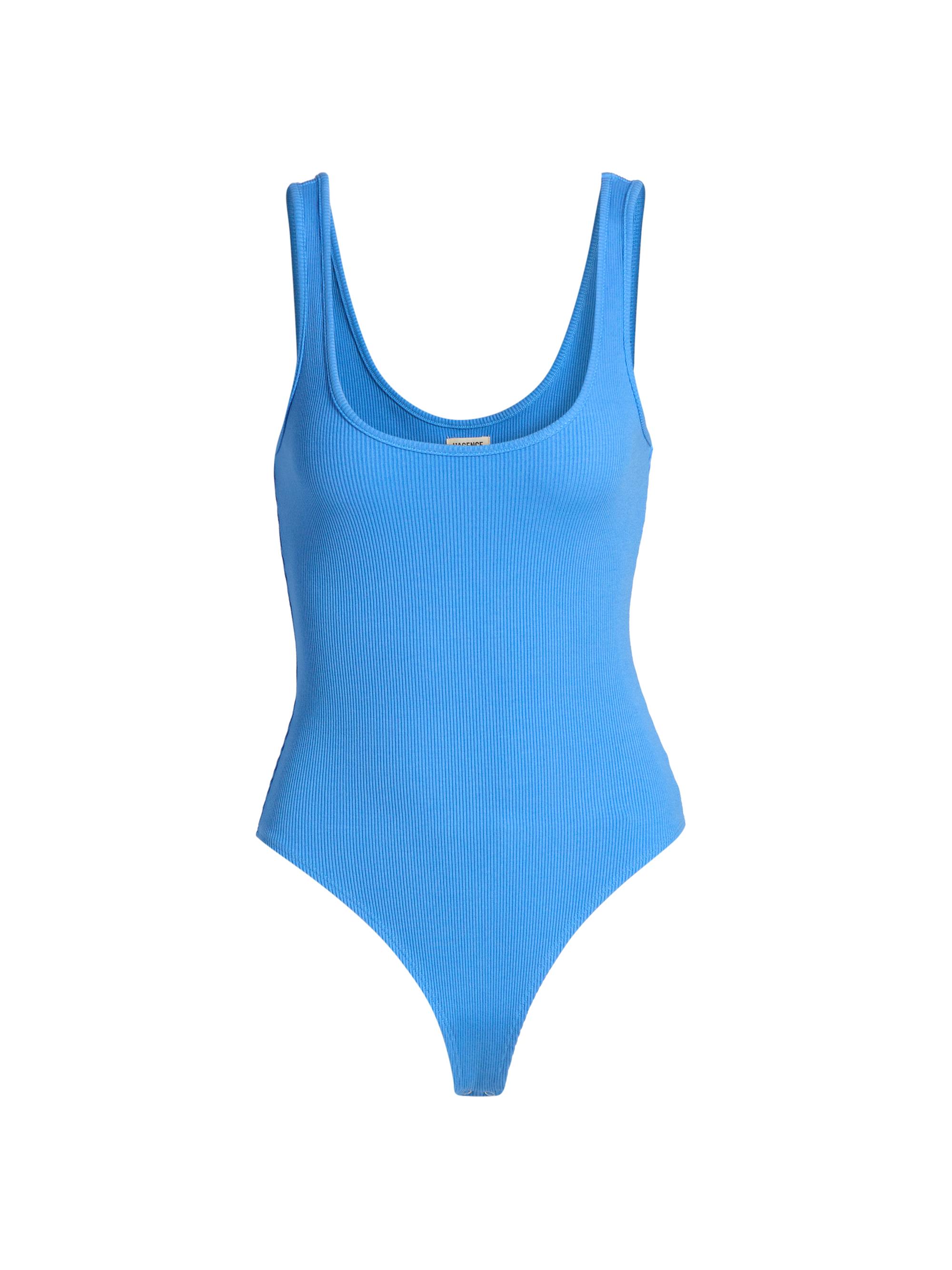 L'AGENCE Nica Scoopneck Rib-Knit Bodysuit | Saks Fifth Avenue