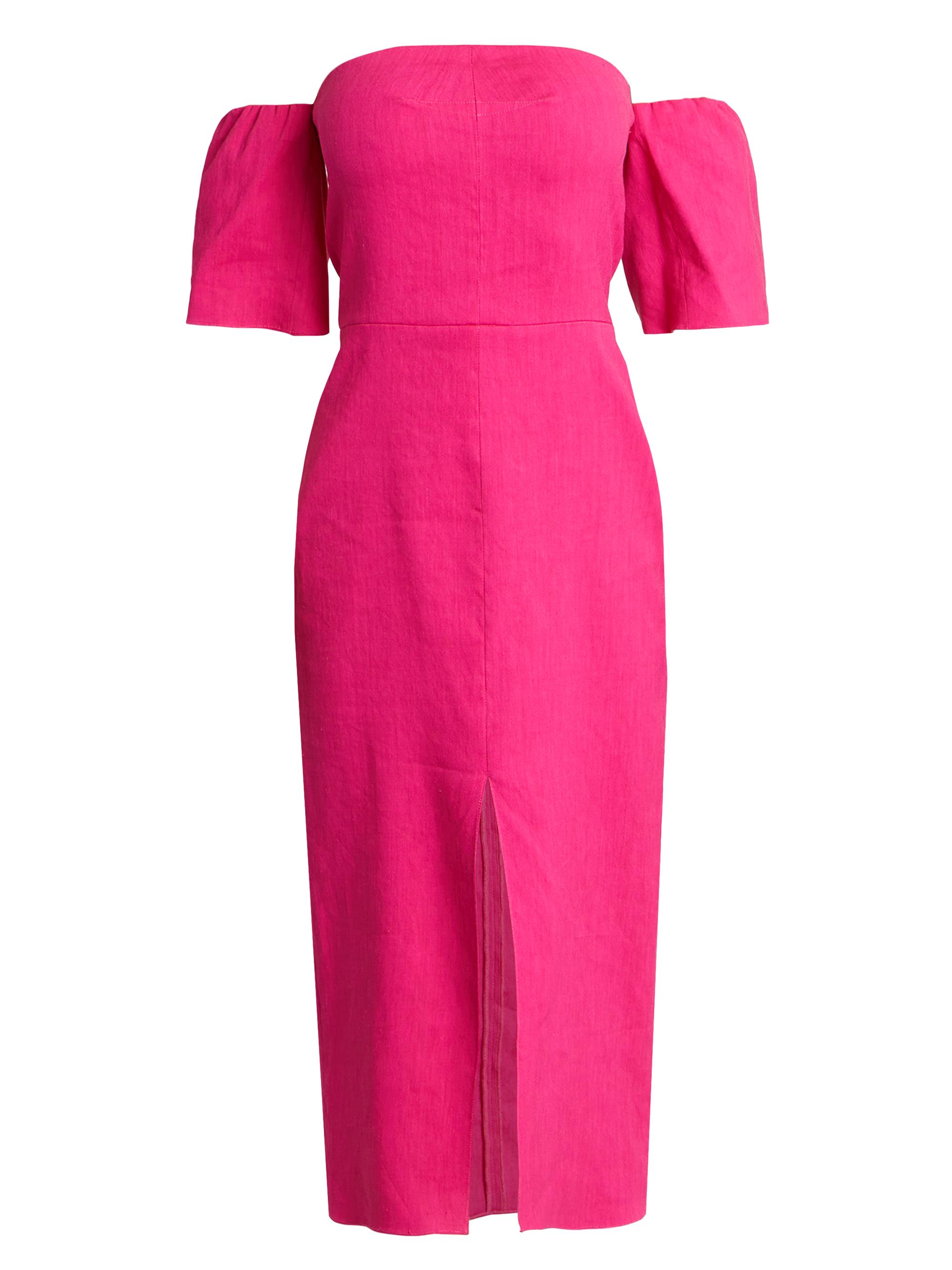 Isabel Marant Women's Stony Hemp Midi Dress - Fuchsia
