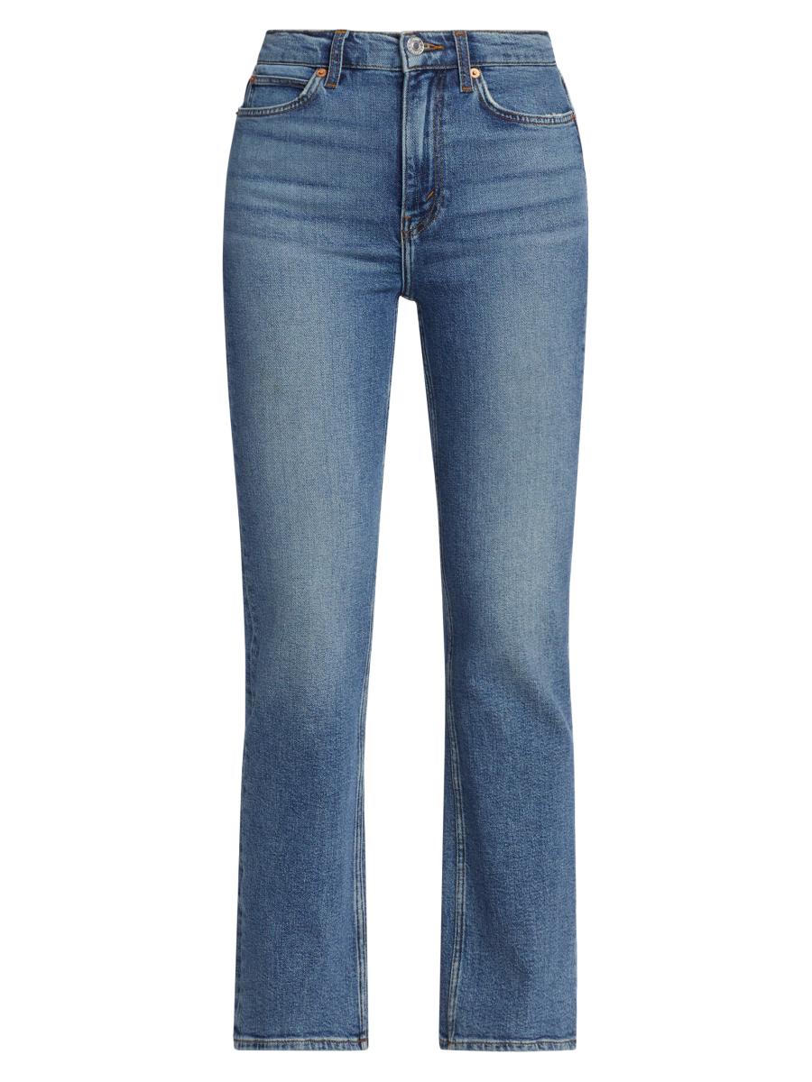 【Raucohouse】Classic semi bootcut denim pants Low Rise Bootcut Jeans CA416 - Acubi style | LEWKIN