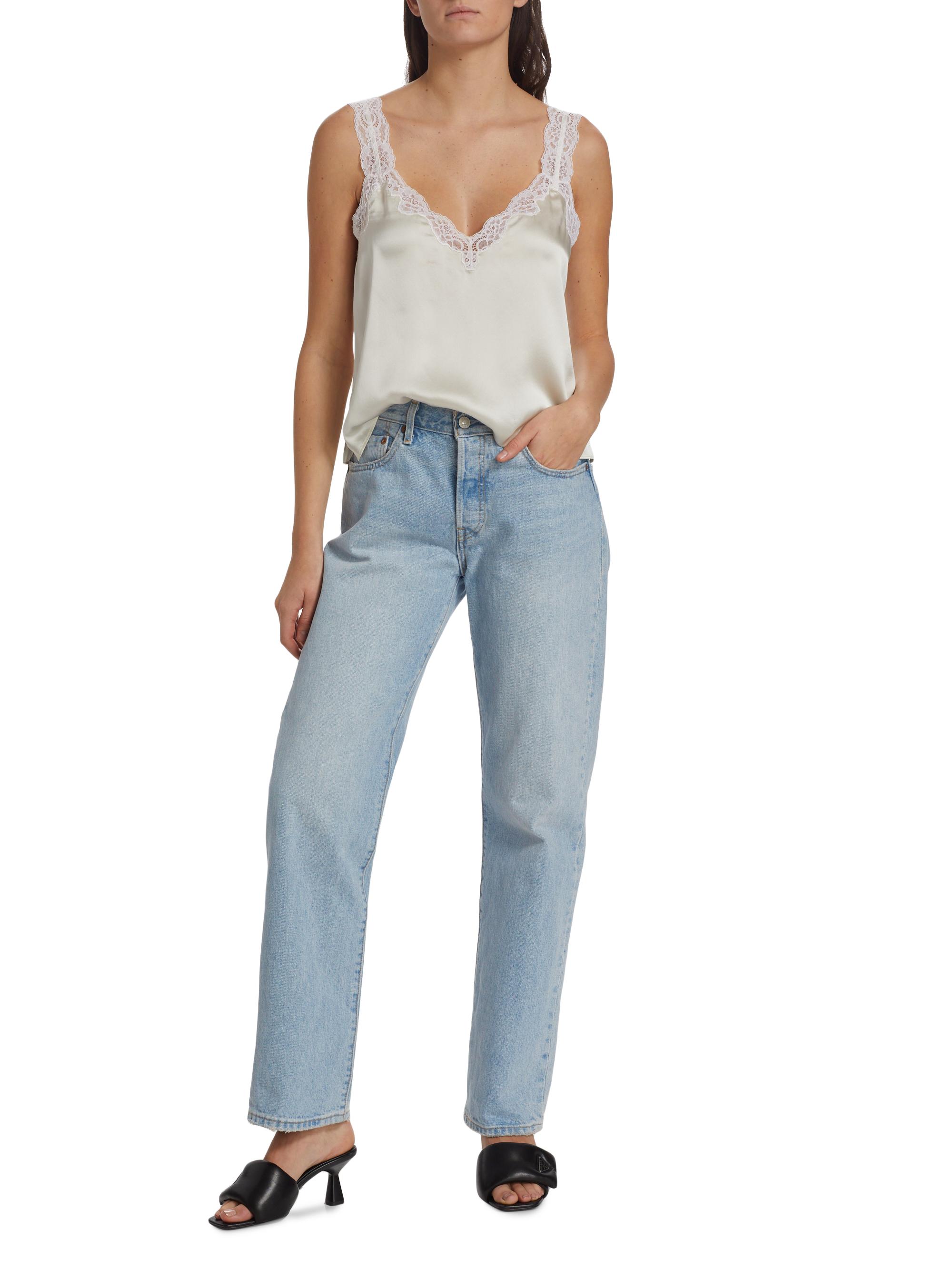 Cami NYC Fernanda Lace-Trim Silk Camisole | Saks Fifth Avenue