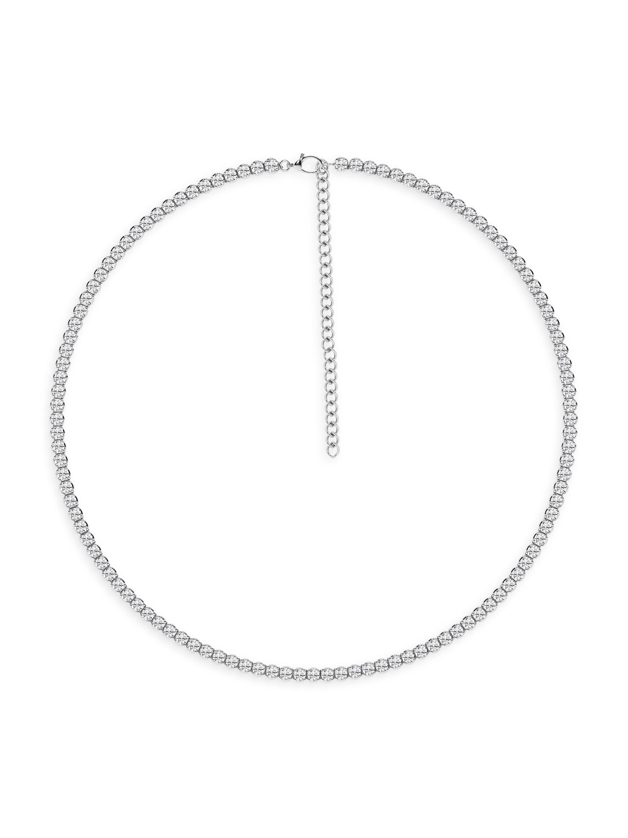 Saks Fifth Avenue Collection Women's 14K White Gold & 10 TCW Diamond Tennis Necklace - White Gold