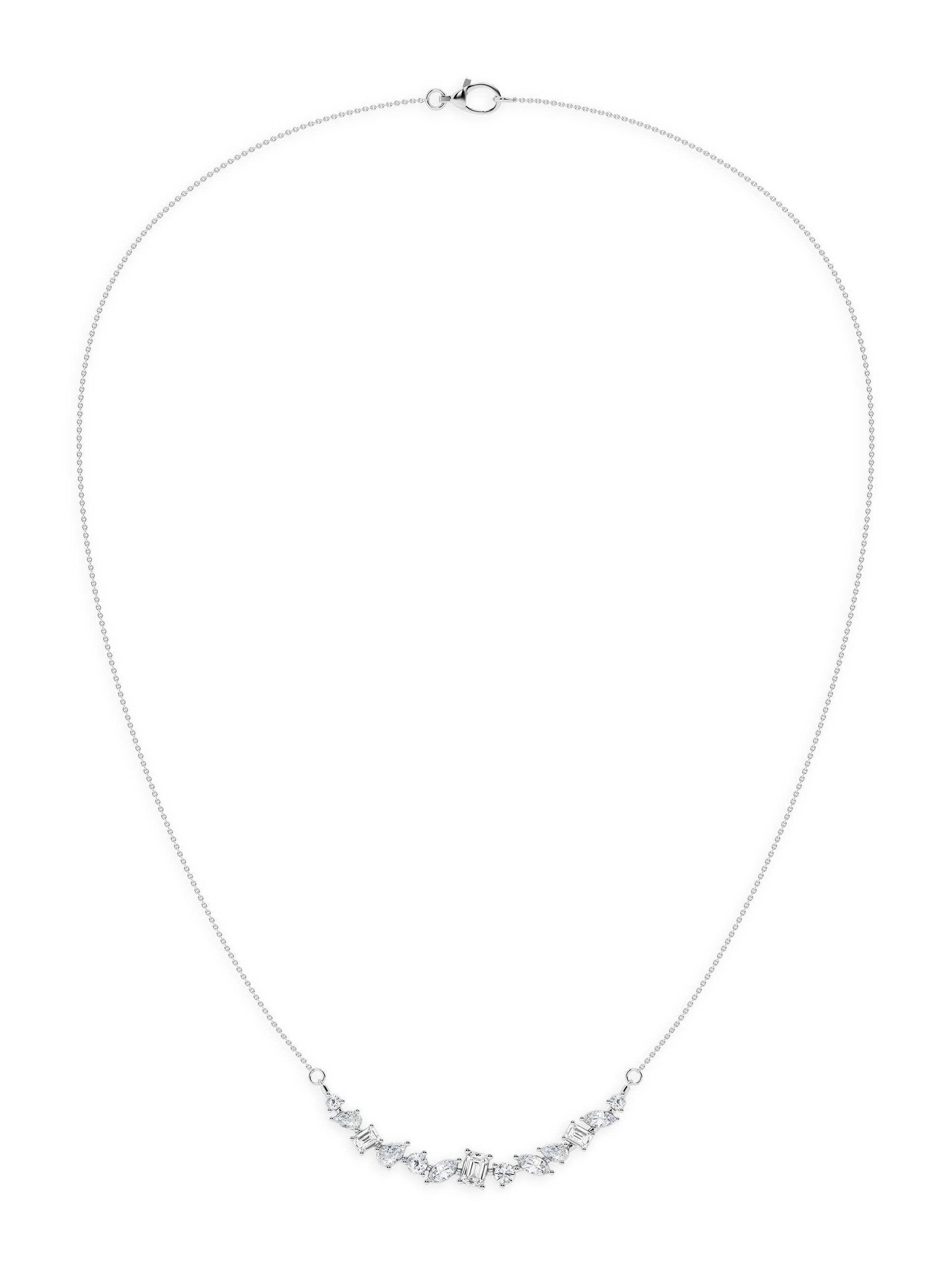 Saks Fifth Avenue Collection Women's 14K White Gold & 1.5 TCW Diamonds Bar Pendant Necklace - White Gold